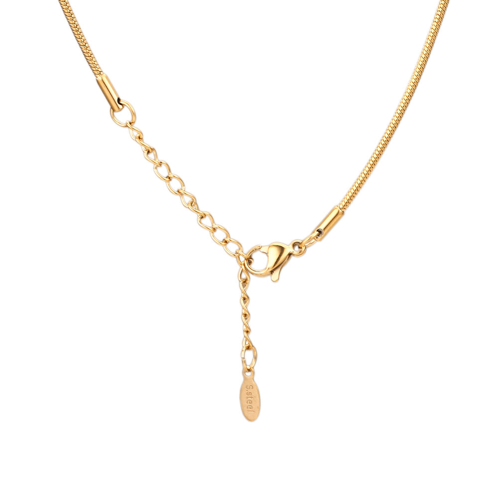 5pcs Wholesale 0.9/1.2/1.5mm Plated 18K Gold Snake Round Chain Necklace for Men Women Silver Necklaces Fashion DIY Jewelry