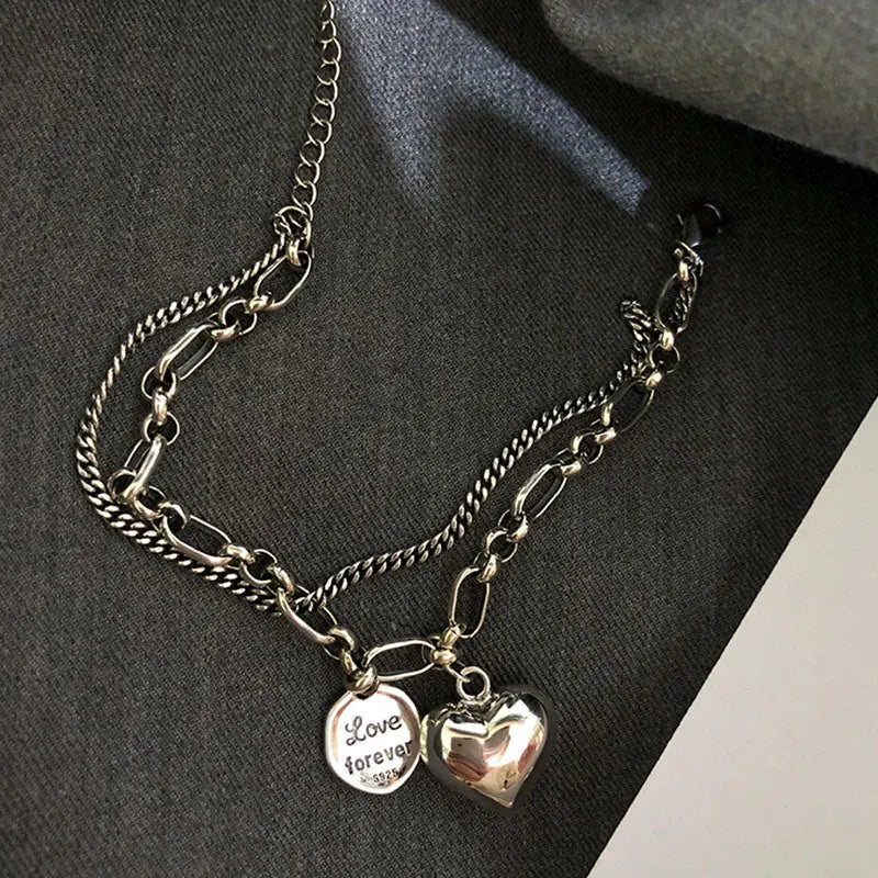 925 Sterling Silver Charms Bracelets For Women Fashion Retro Bracelet Valentine's Day Present Charm Bracelet
