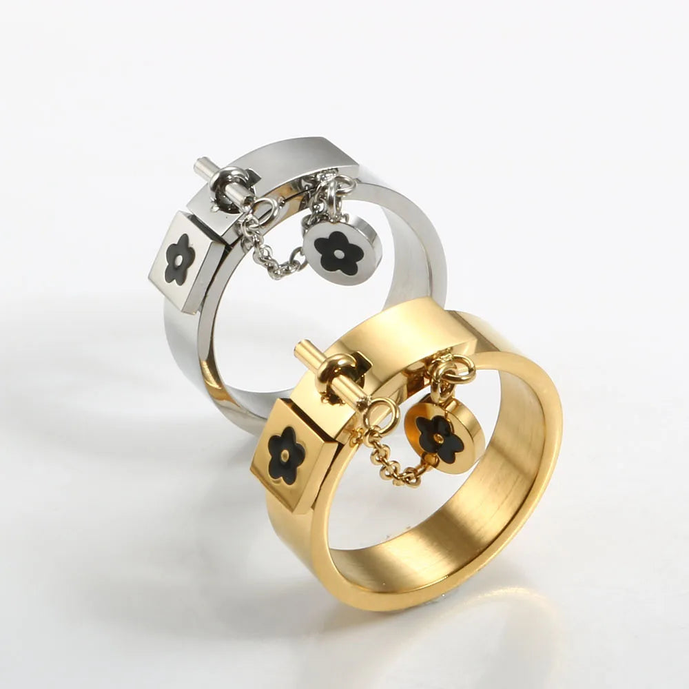 Luxury Gold Color Staiess Steel Lucky Flower Cuff Bangles Women Girls Wedding Party Charm Bangles Jewelry Gift