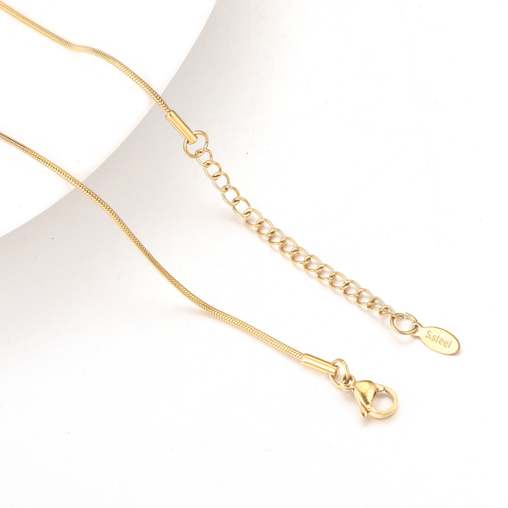 5pcs Wholesale 0.9/1.2/1.5mm Plated 18K Gold Snake Round Chain Necklace for Men Women Silver Necklaces Fashion DIY Jewelry