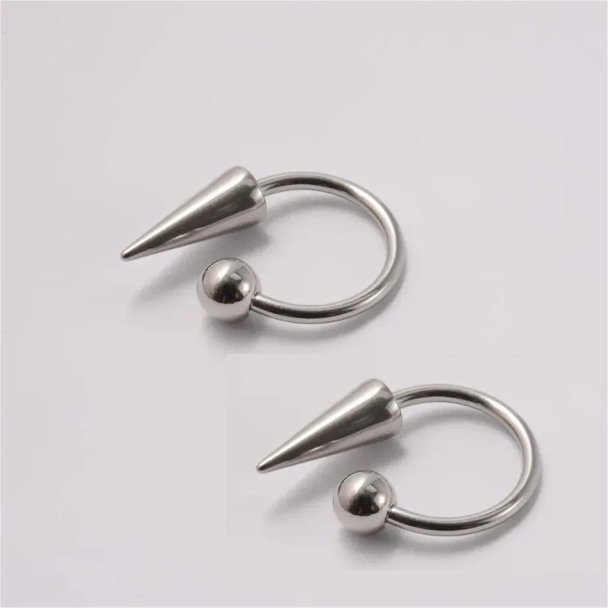 2Pcs 16G Simple Stainless Steel Piercing Lip Ring,Fashion Lip Studs Gothic Piercing Lip Nose Ring Labret Body Piercing Jewelry