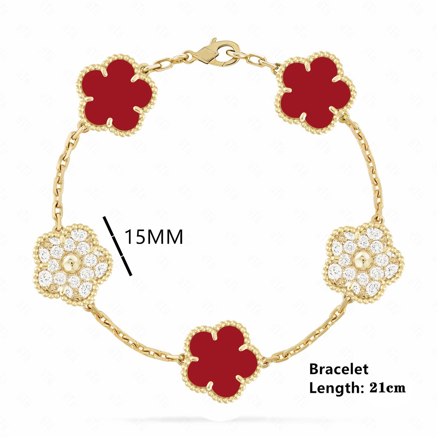 Simple 15mm Natural Shell Stone Five-Leaf Flower Set Bracelet Necklace Classic Flower Woman Jewelry Sets For Party Daily Wear