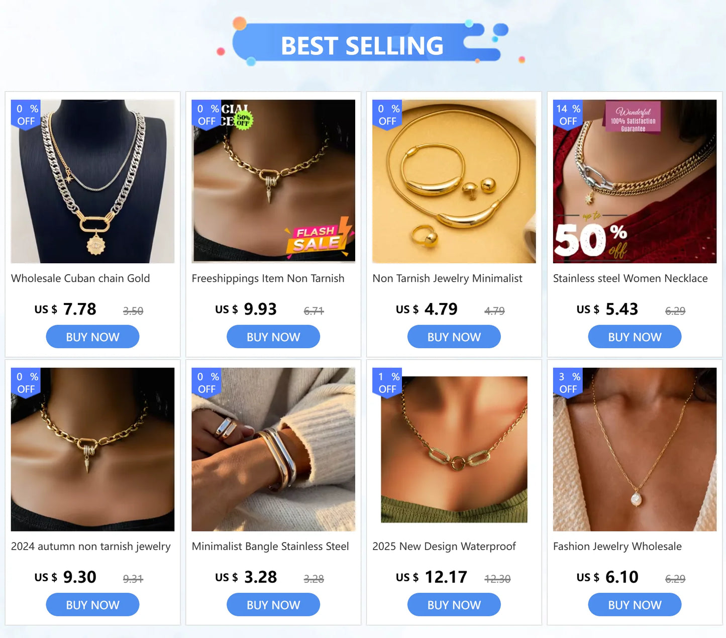 Freeshippings Item Non Tarnish Jewelry Stainless Steel 18K Gold Plated Oval Link Spring Clasp Full Zircon Charms Choker Necklace