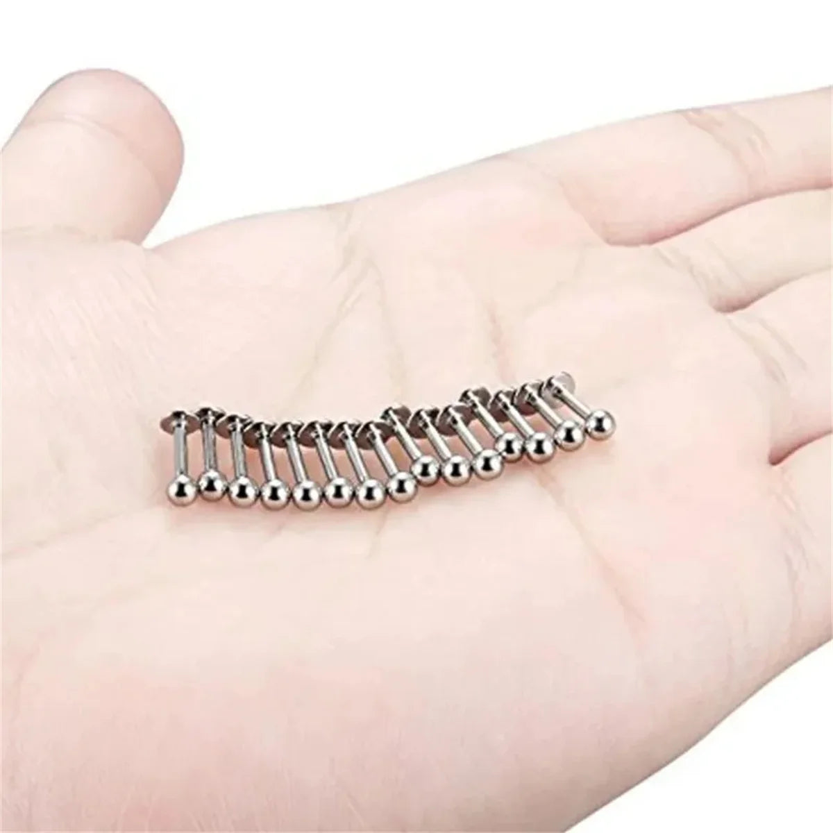 15Pcs 16G Stainless Steel Lip Rings For Women Men,Labret Nose Studs Piercing 6/8/10/12mm Cartilage Tragus Helix Earring