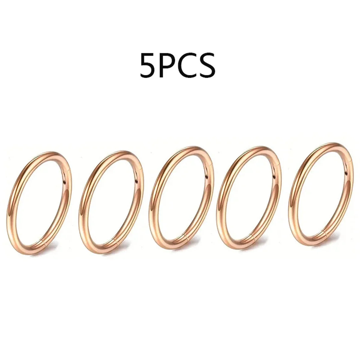 5/10Pcs 16G Stainless Steel Hinged Nose Rings Hoop Septum Clicker Tragus Helix Cartilage Daith Rook Earring Piercing Jewelry