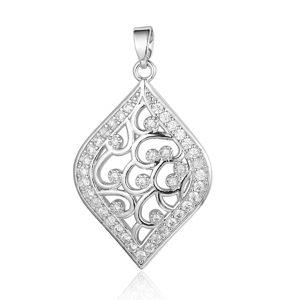 3pcs/Lot Cross Sunflower Cubic Zirconia Pendant Life Tree Maple Leaf Grape Cherry Brass CZ Charms DIY Jewelry Necklace Pendants