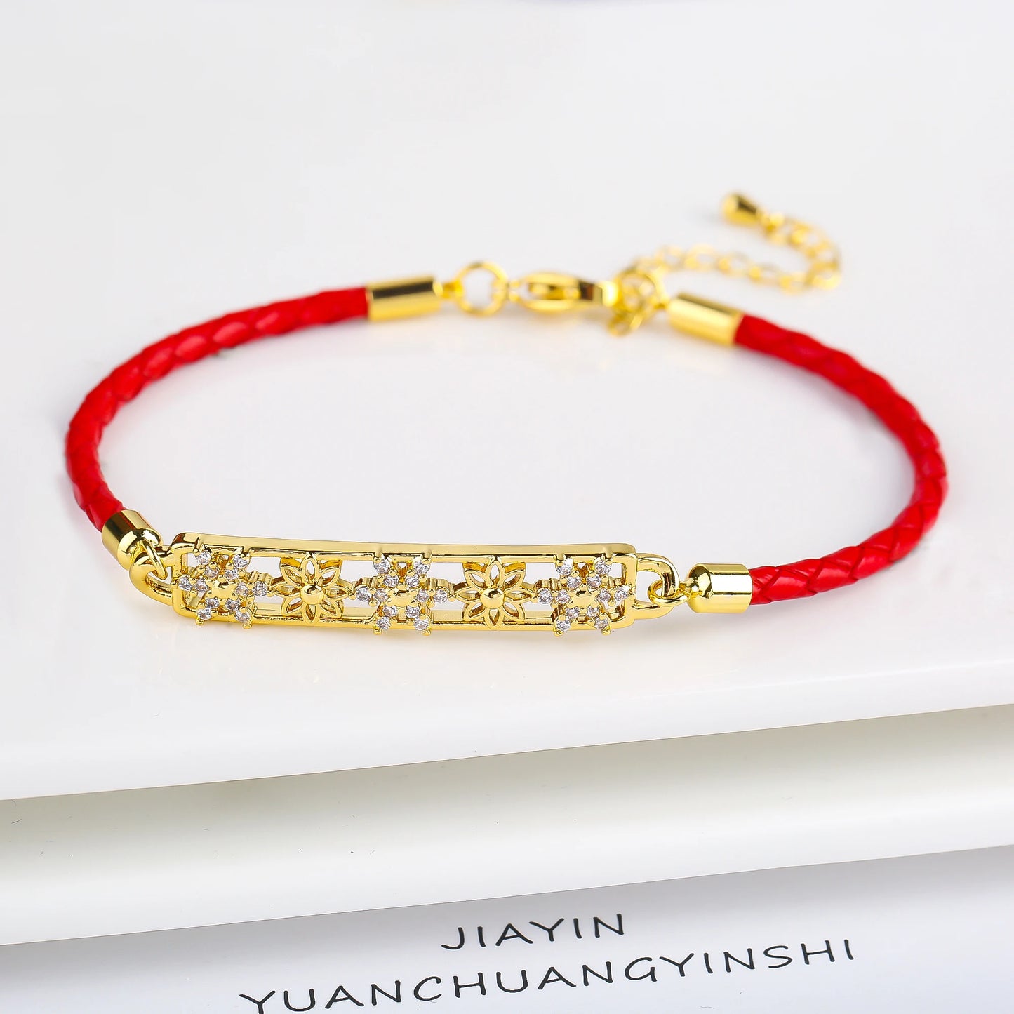 High Quality Cubic Zirconia Rectangle Accessory Leather Rope Bracelet Luxury for Party Wedding Jewelry Fine Gift Dropshipping