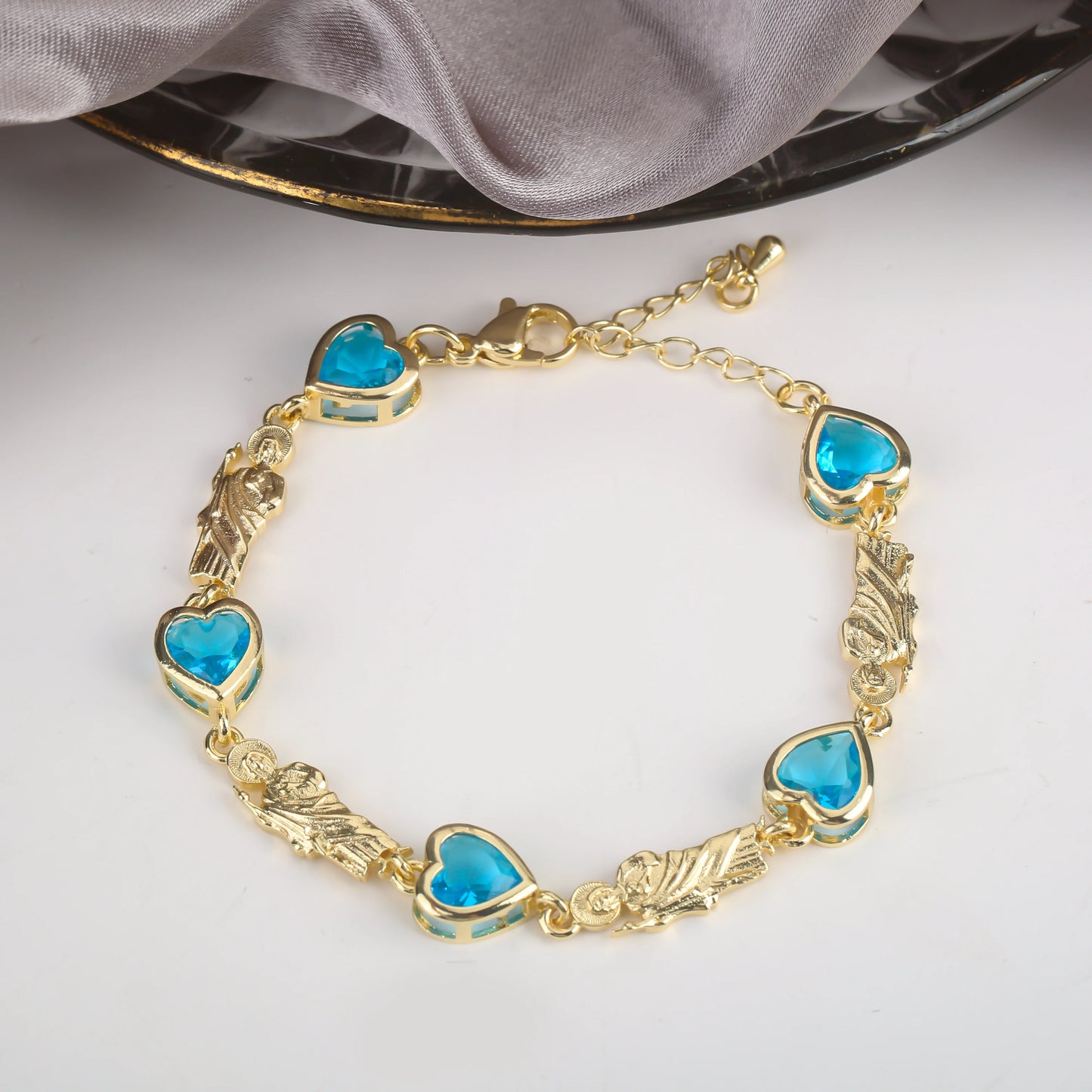 New Design Rosette Chain Virgin Mary Bracelet Fashion Woman Adjustable Bracelet Delicate Birthday Party Jewelry Gift Wholesale