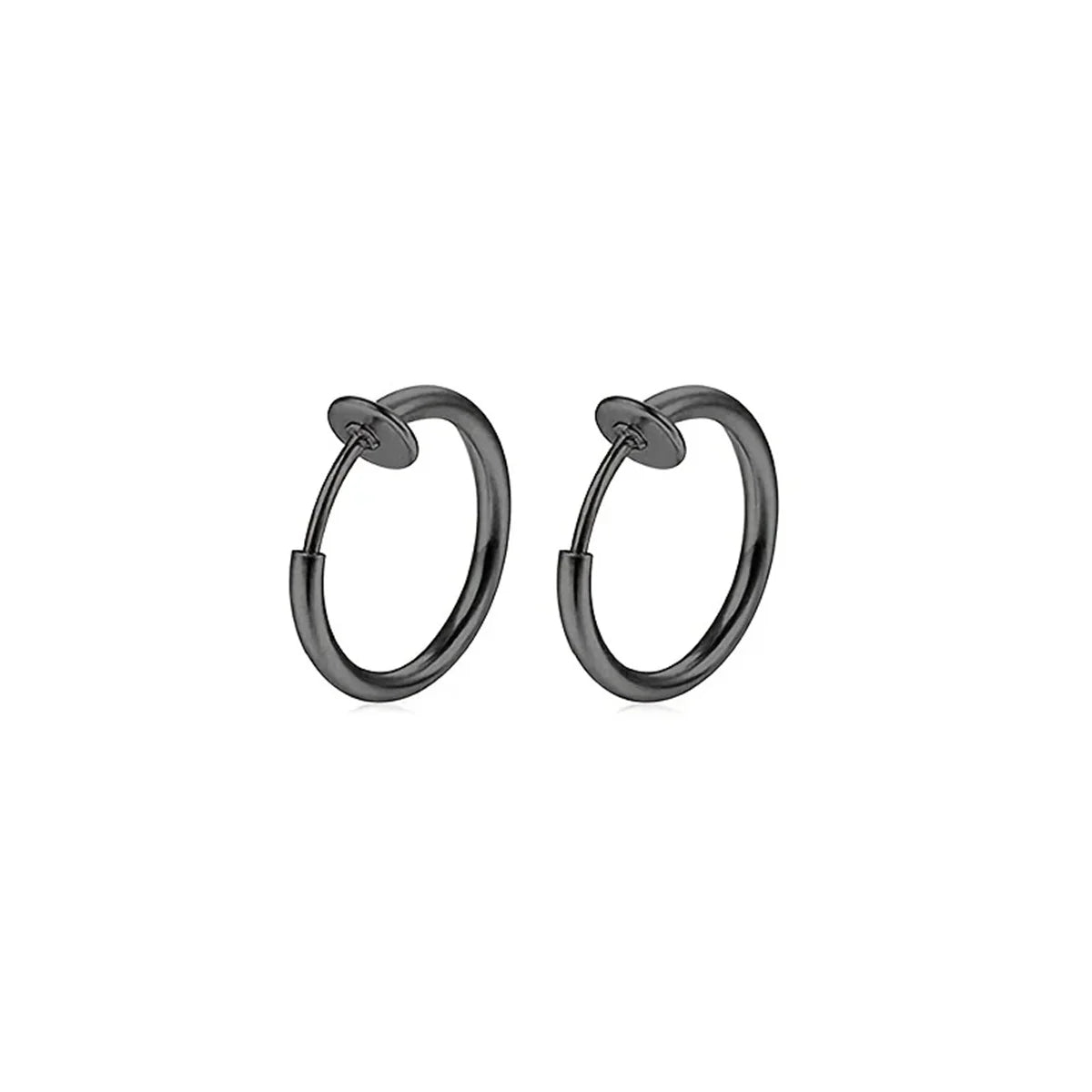 2/8pcs Fake Nose Ring Hoops, Clip on Ear Fake Septum Ring Non Piercing Spring Hoop Earrings Lip Ring Fake Cartilage Earrings