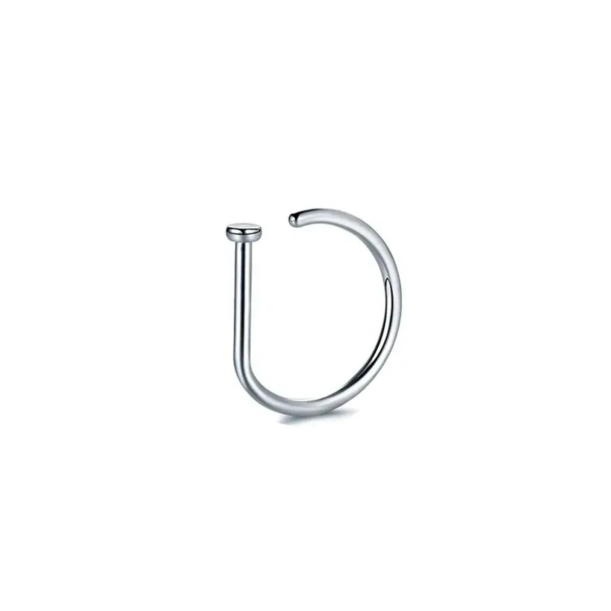 3-5Pcs Hypoallergenic 316L Stainless Steel Fake Piercing Nose Rings,D-Shape Septum Nose Ring Clip On Nose False Piercing Jewelry