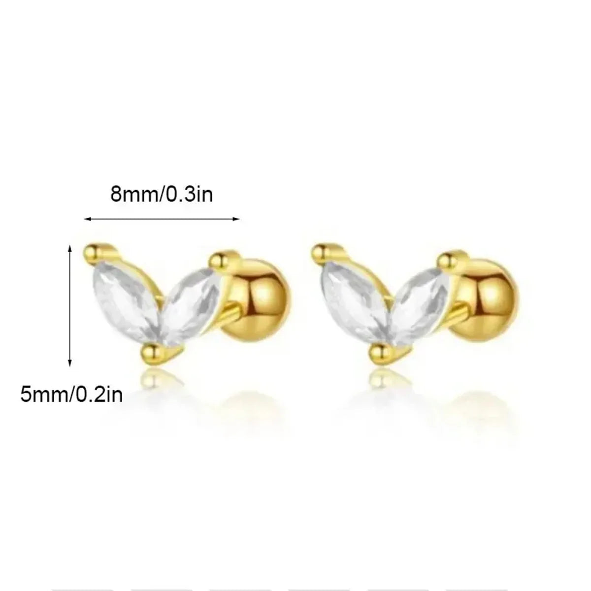 2/8pcs Fashion Novel Stainless Steel Huggies Hoop Earrings,Little Crystal Zirconia Pendant Cartilage Helix Ear Piercing Jewelry