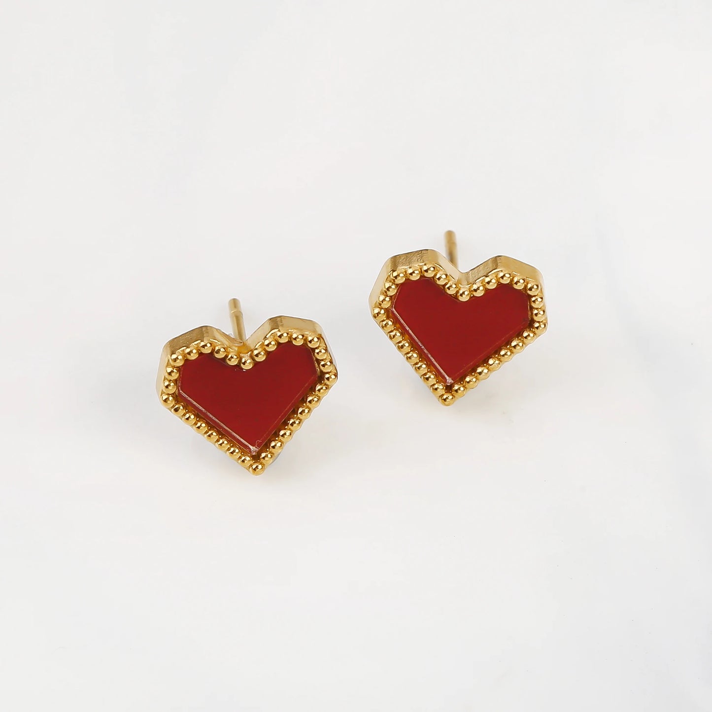 3Pcs 18k Gold-Plated Heart Shape Necklace Earrings Bracelet Jewelry Set Classic For Woman Fashion Party Jewelry Gift Daily Wear