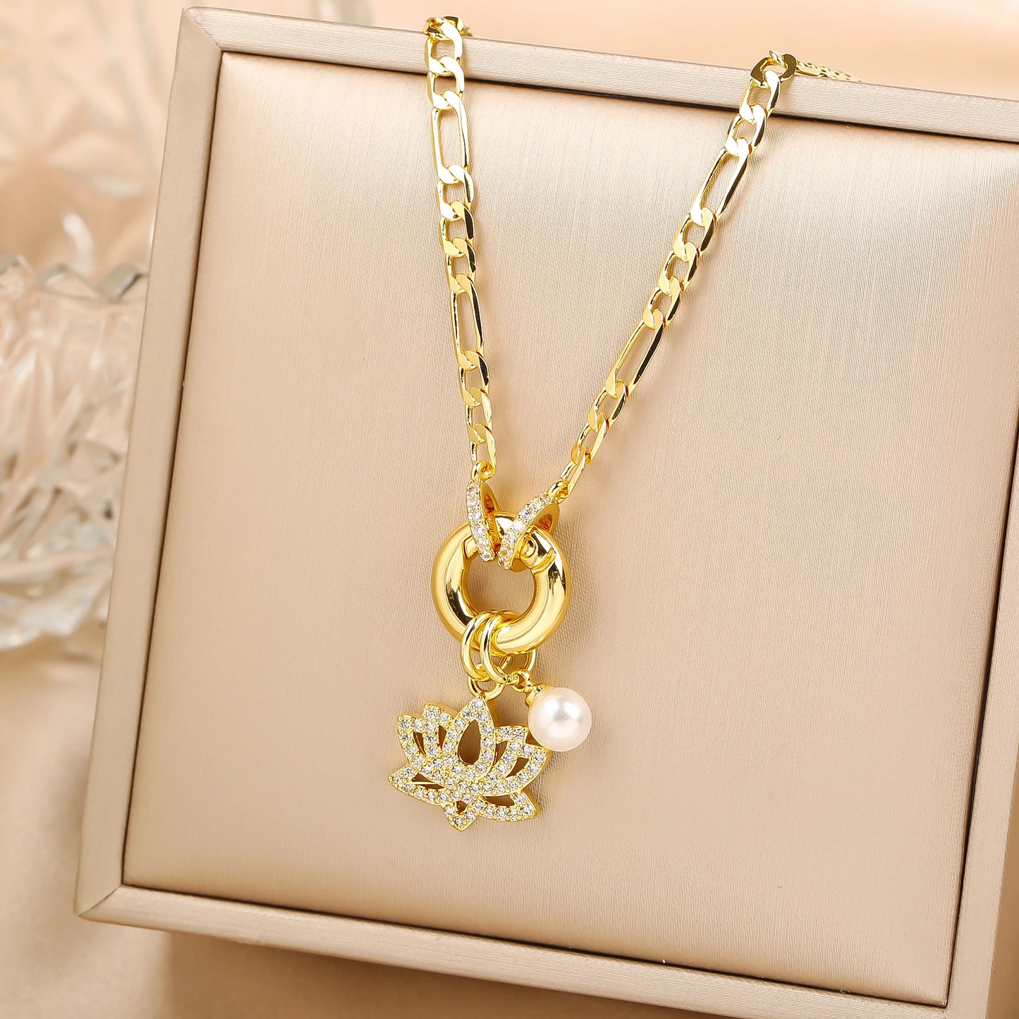 New Creative Shiny Zirconia Conch Flower Wings Theme Pendant Necklace New Fashion Woman Female Vacation Jewelry Accessories