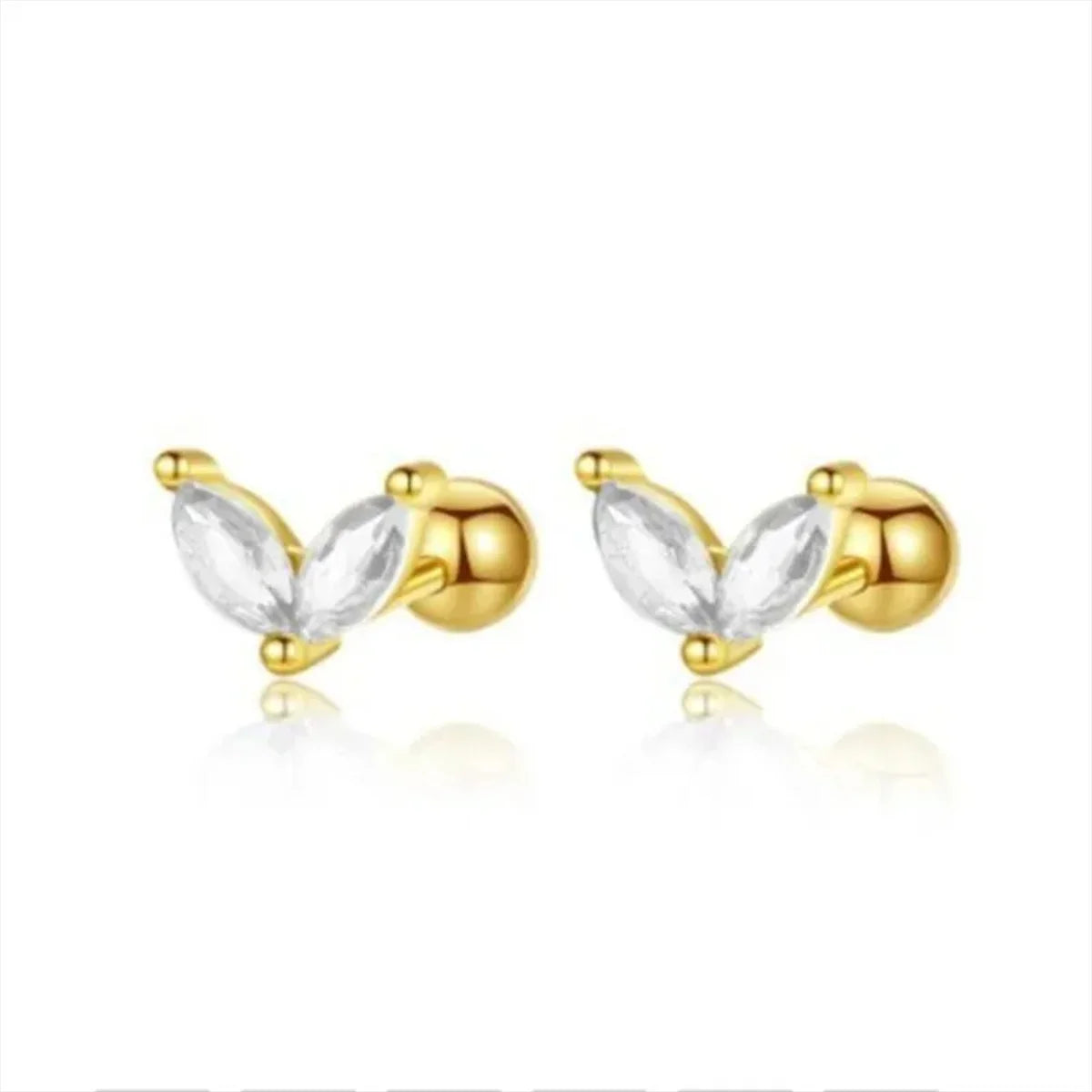 2/8pcs Fashion Novel Stainless Steel Huggies Hoop Earrings,Little Crystal Zirconia Pendant Cartilage Helix Ear Piercing Jewelry