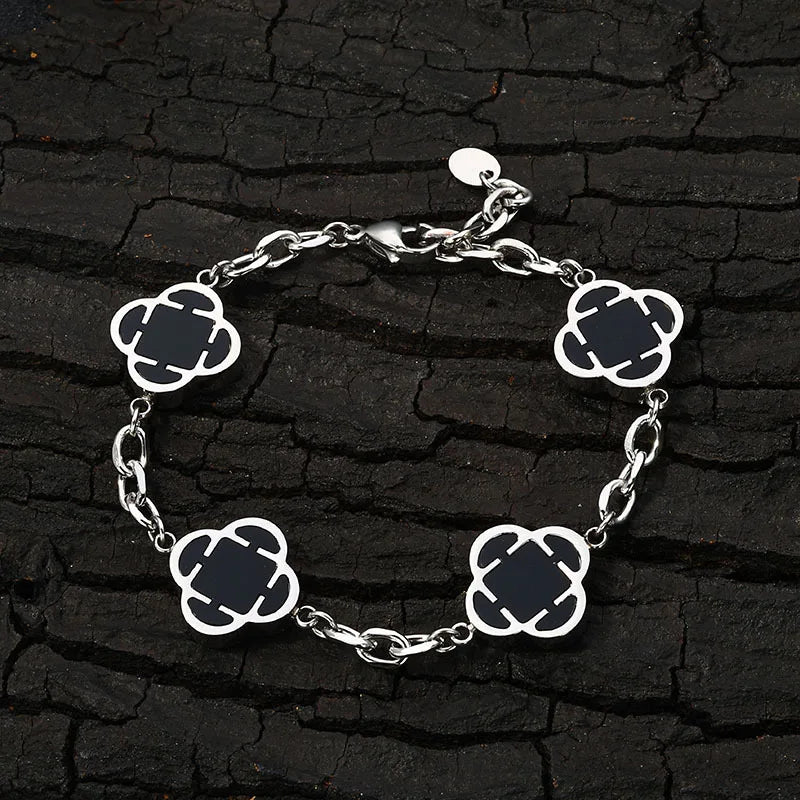 Stylish Petal Chan Bracelets for Men Boys,Waterproof Natural Shell Chain Links Wristband,Birthday Gift