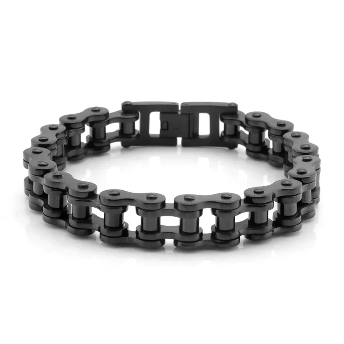 1pc New Cool Punk Motorcycle Bracelet for Men Women, Stylish Vintage Stainless Steel Versatile Buckle Bracelet