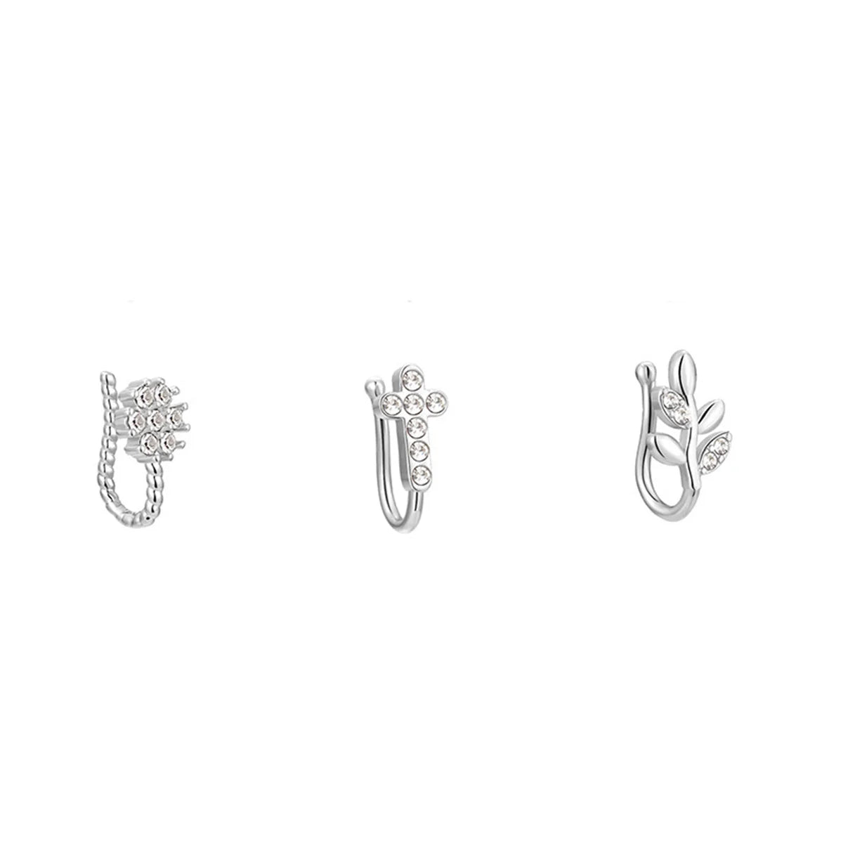 3/6pcs 16G 316L Stainless Steel Bat Fake Septum Ring,Non-Pierced Fake Nose Rings Clip On Nose Hoop Faux Septum Piercing Jewelry