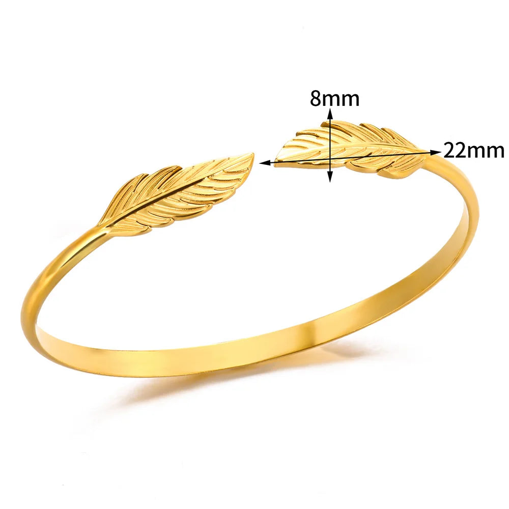 Punk Snake Cuff Bracelet on Hand For Women Stainless Steel Gold Color Adjustable Open Bangle 2024 New Party Jewelry Gift