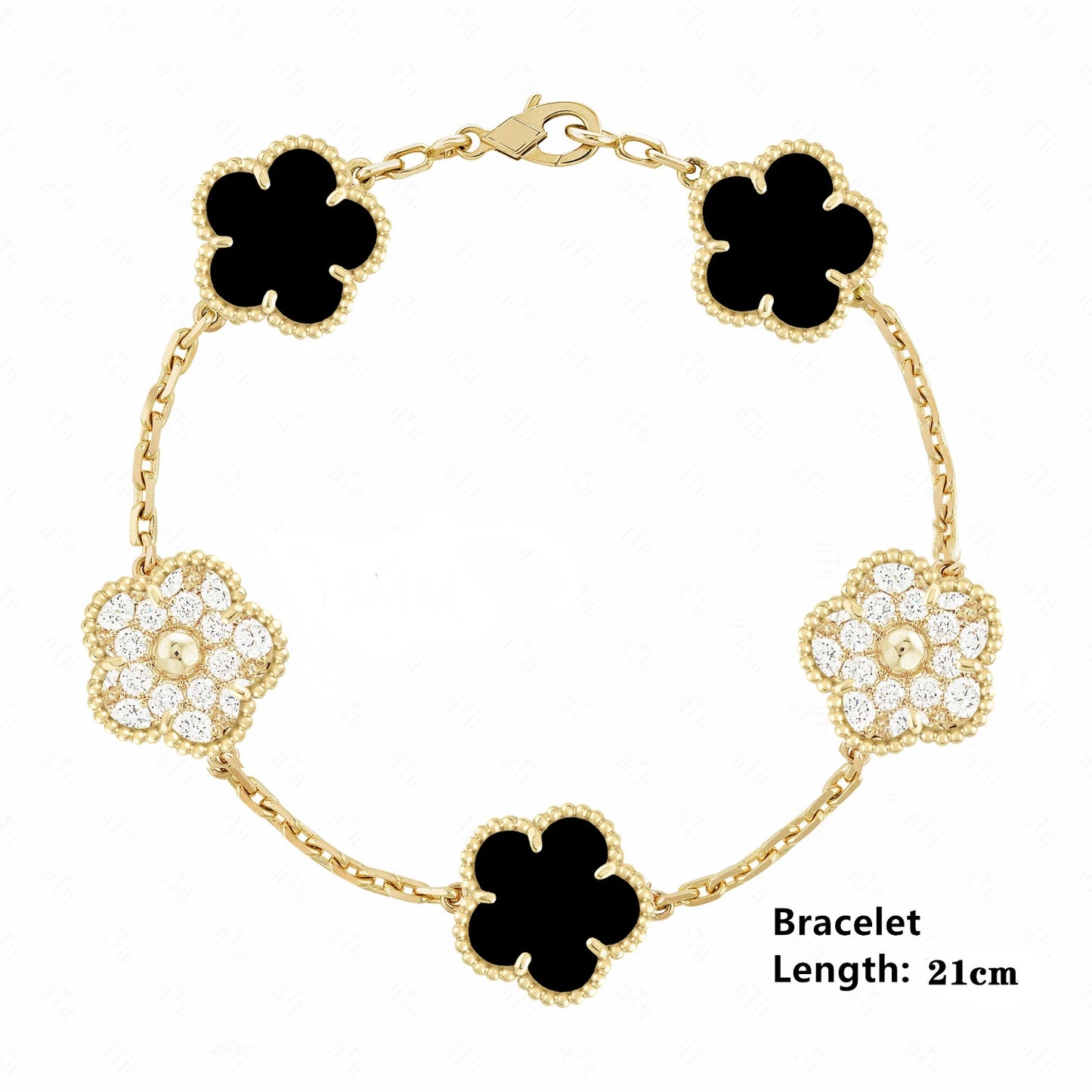 Simple 15mm Natural Shell Stone Five-Leaf Flower Set Bracelet Necklace Classic Flower Woman Jewelry Sets For Party Daily Wear