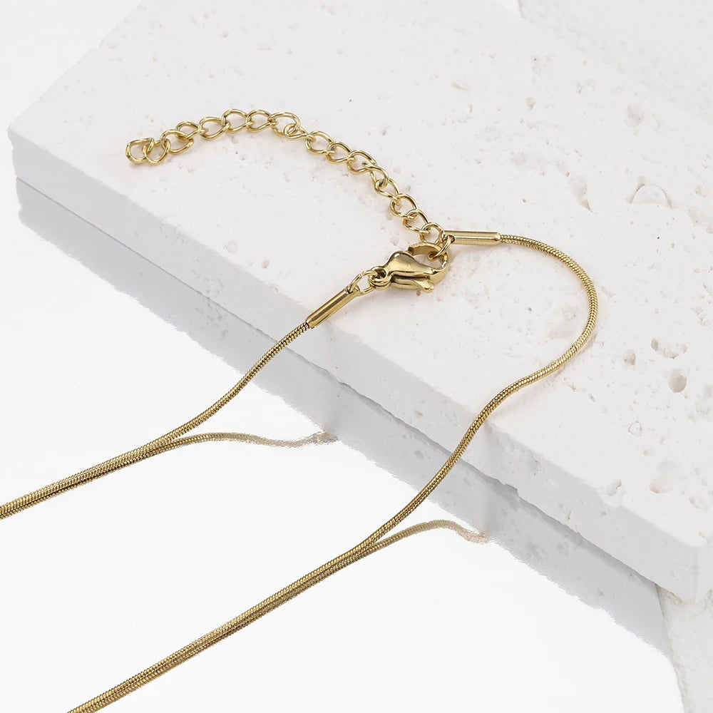 10pcs 5pcs Stainless Steel Snake Chain Necklace Chains for DIY Jewelry Making Findings Pendants Chain Lobster Clasps Wholesale
