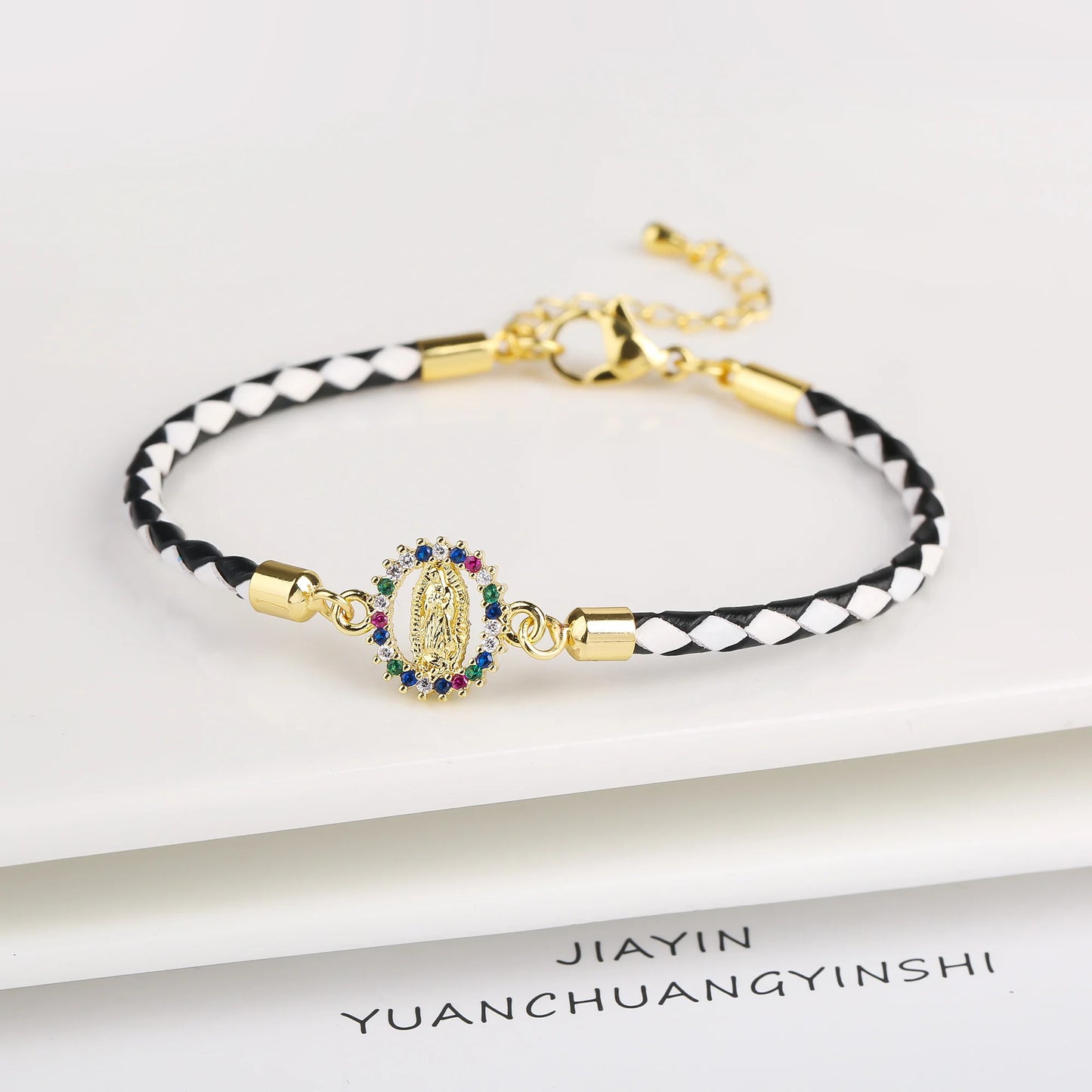 New Design Rosette Chain Virgin Mary Bracelet Fashion Woman Adjustable Bracelet Delicate Birthday Party Jewelry Gift Wholesale