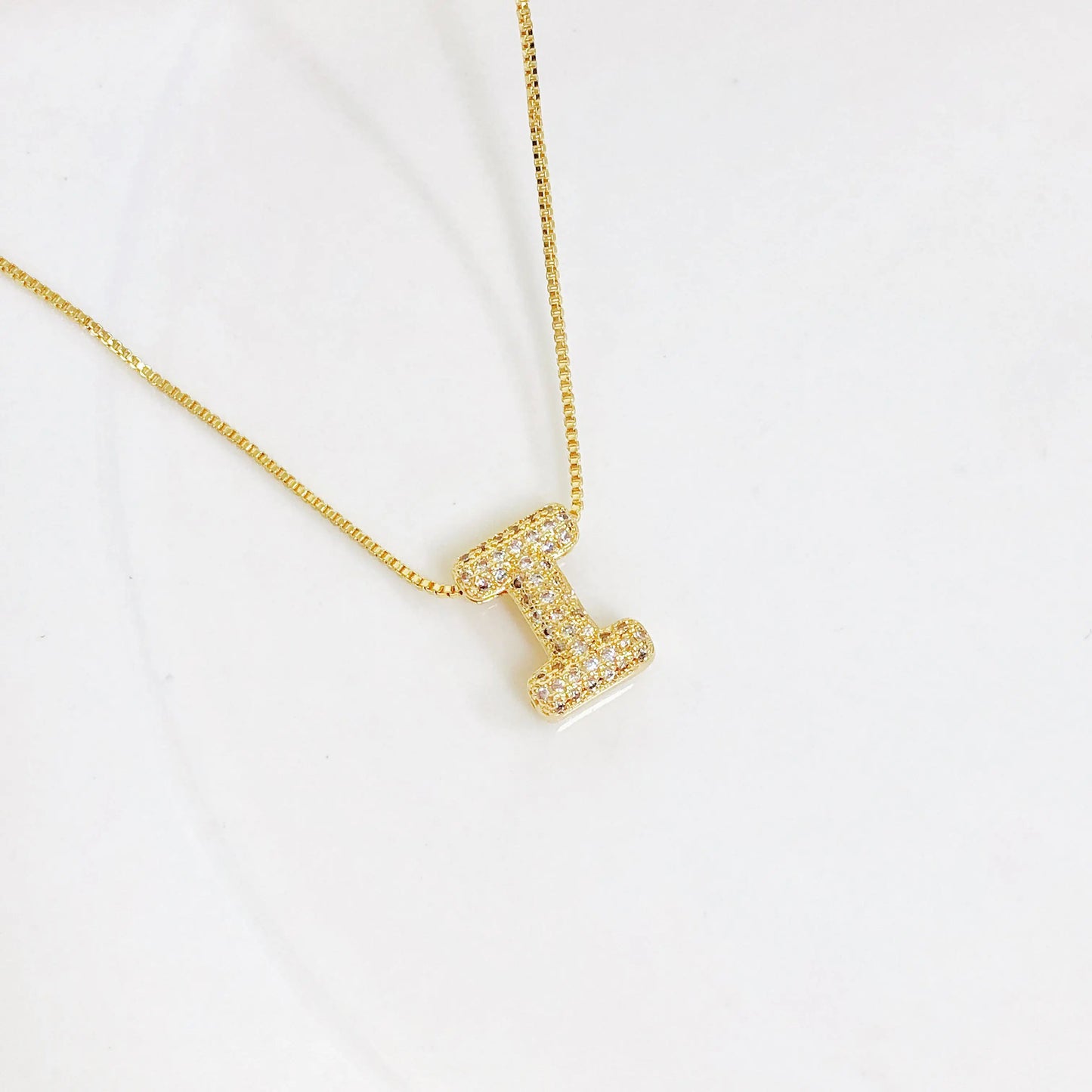A-Z Zirconia Alphabet Gold Plated Stainless Steel Pendant Necklace for Women Initial Letter Clavicle Necklaces Collar Jewelry