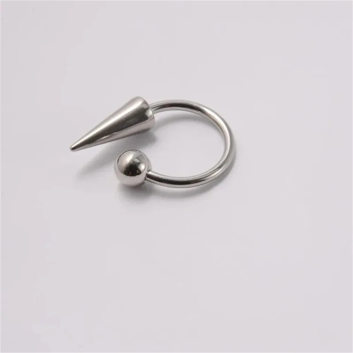 2Pcs 16G Simple Stainless Steel Piercing Lip Ring,Fashion Lip Studs Gothic Piercing Lip Nose Ring Labret Body Piercing Jewelry