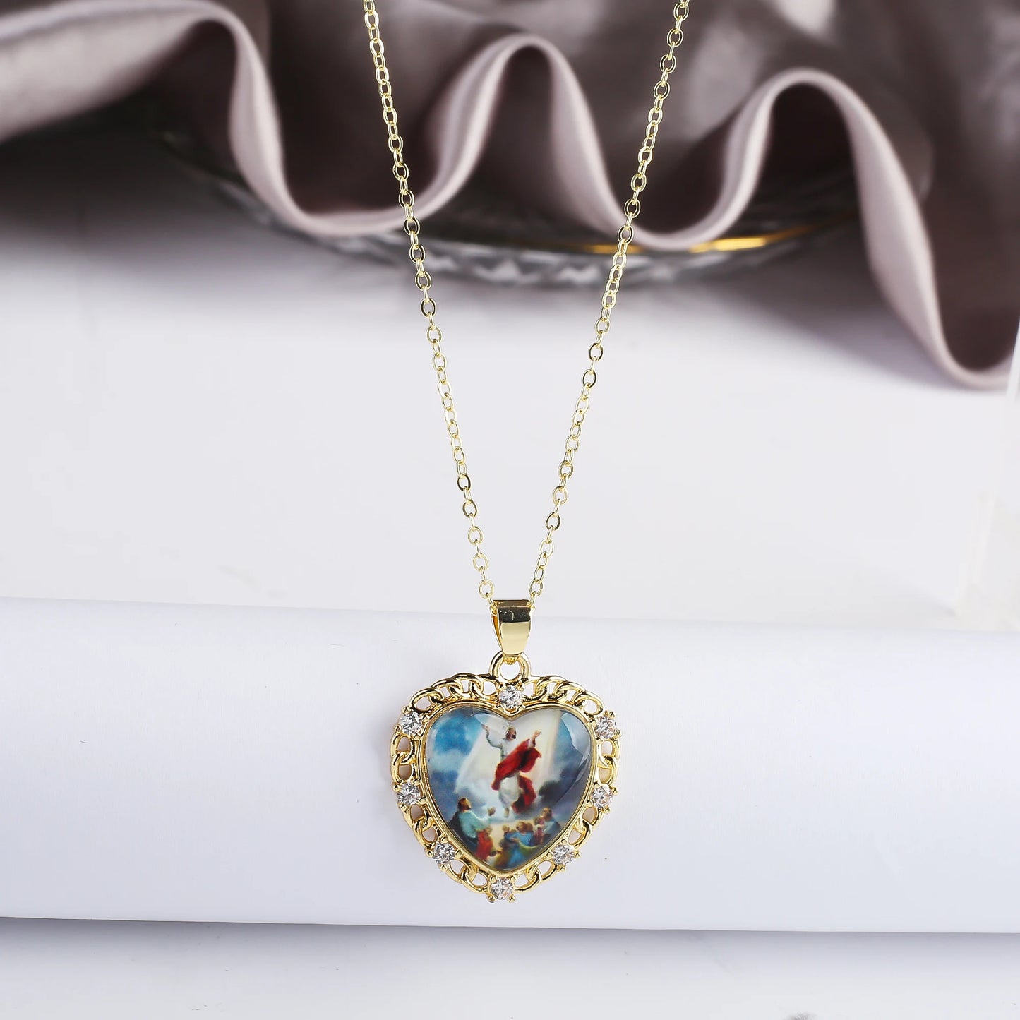 9 Style Fashion Virgin Mary St. Jude Pendant Necklace Classic for Religious Figures Jewelry Choker Chain Daily Wear Party Gift
