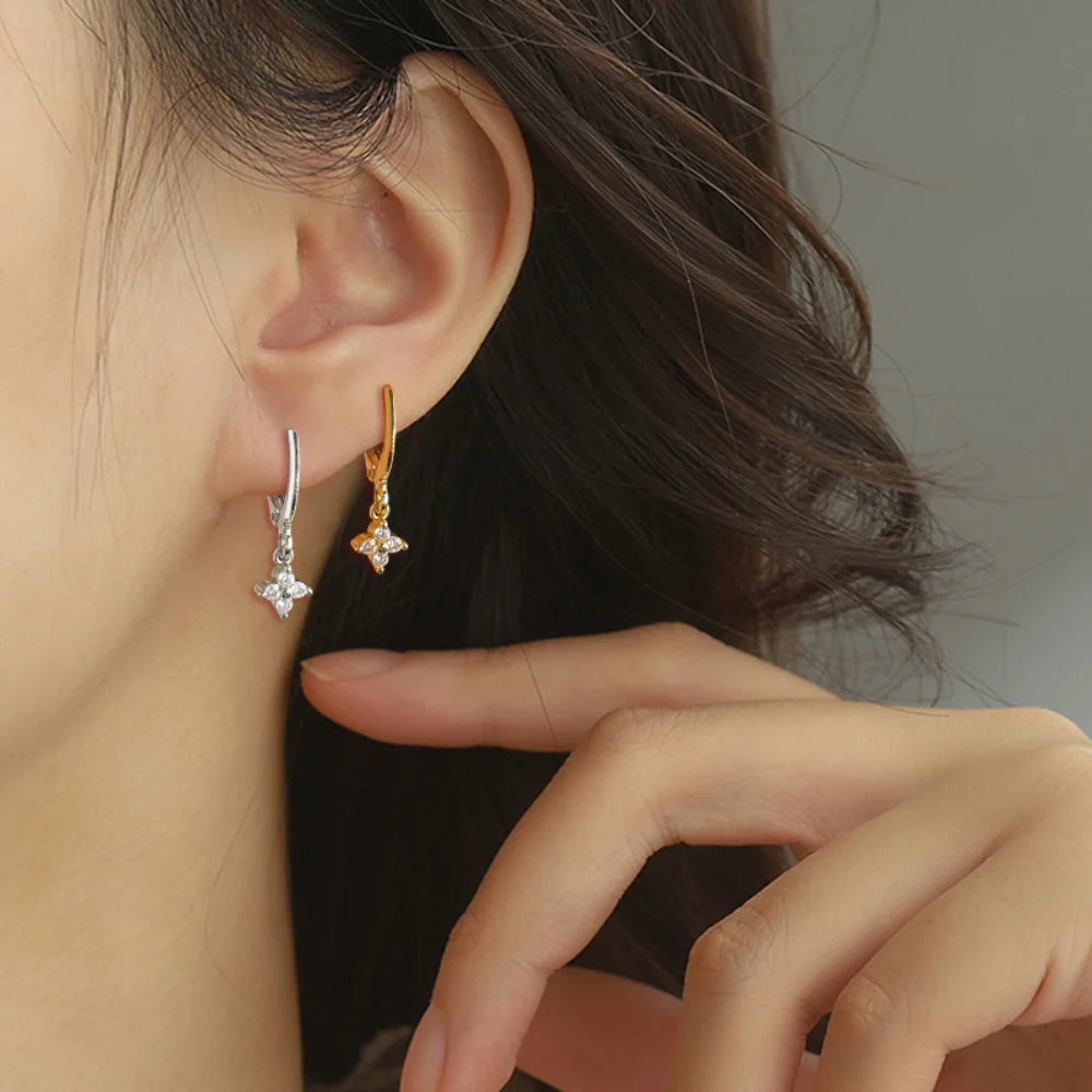 925 Sterling Silver leaf Earrings For Women Trendy Earring Jewelry Prevent Allergy Party Accessories Gift