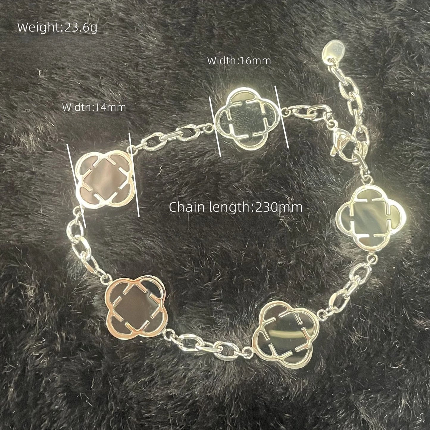 Stylish Petal Chan Bracelets for Men Boys,Waterproof Natural Shell Chain Links Wristband,Birthday Gift