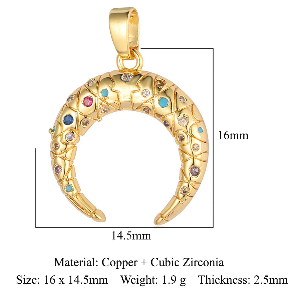 3pcs/Lot Cross Sunflower Cubic Zirconia Pendant Life Tree Maple Leaf Grape Cherry Brass CZ Charms DIY Jewelry Necklace Pendants