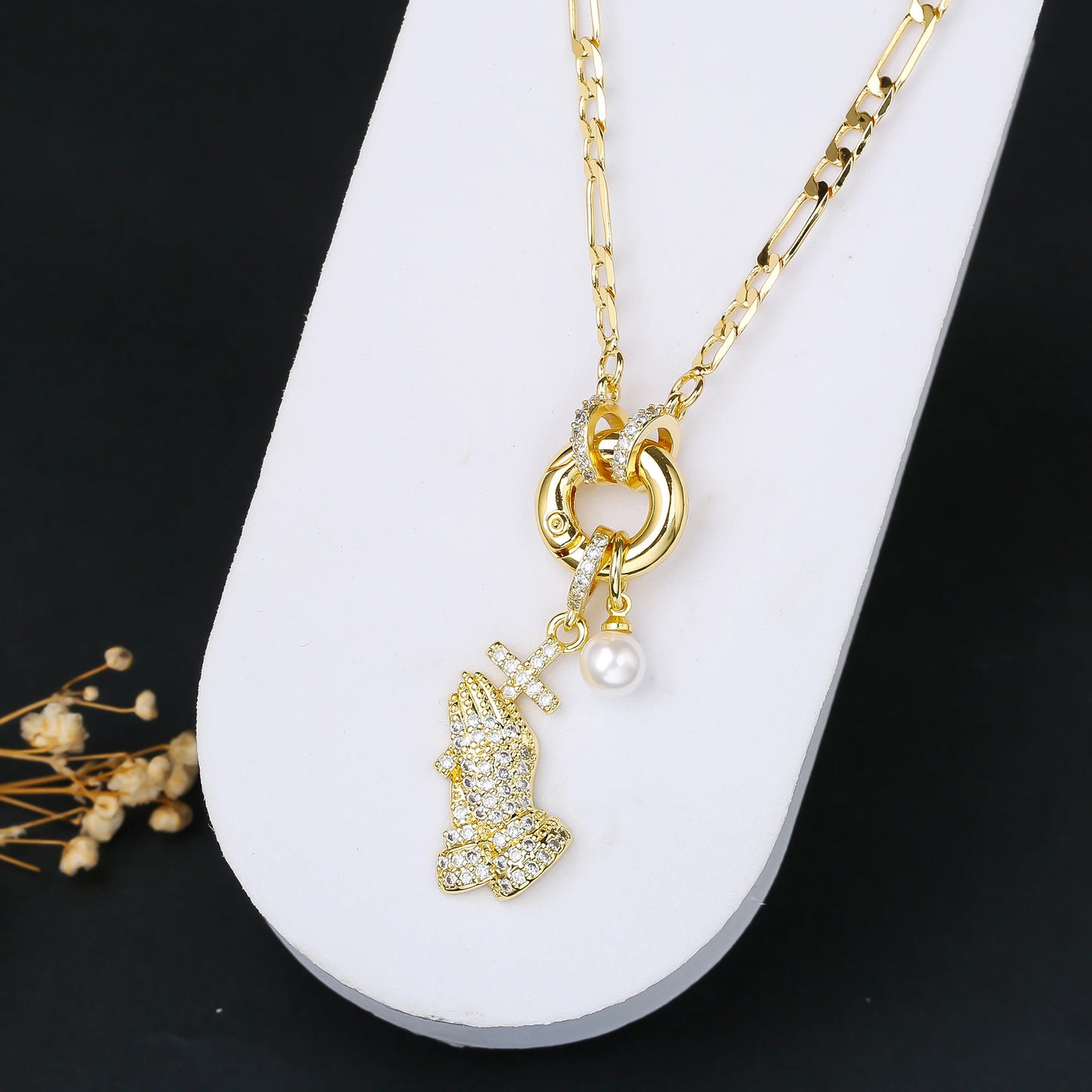 New Creative Religious St. Jude Zirconia Women's Necklace 3:1 Chain Choker Fashion for Woman Casual Trend Jewelry Party Gift