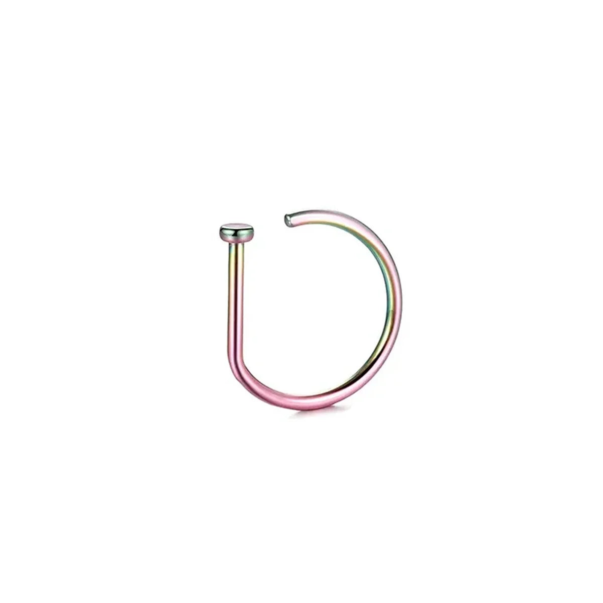 3-5Pcs Hypoallergenic 316L Stainless Steel Fake Piercing Nose Rings,D-Shape Septum Nose Ring Clip On Nose False Piercing Jewelry
