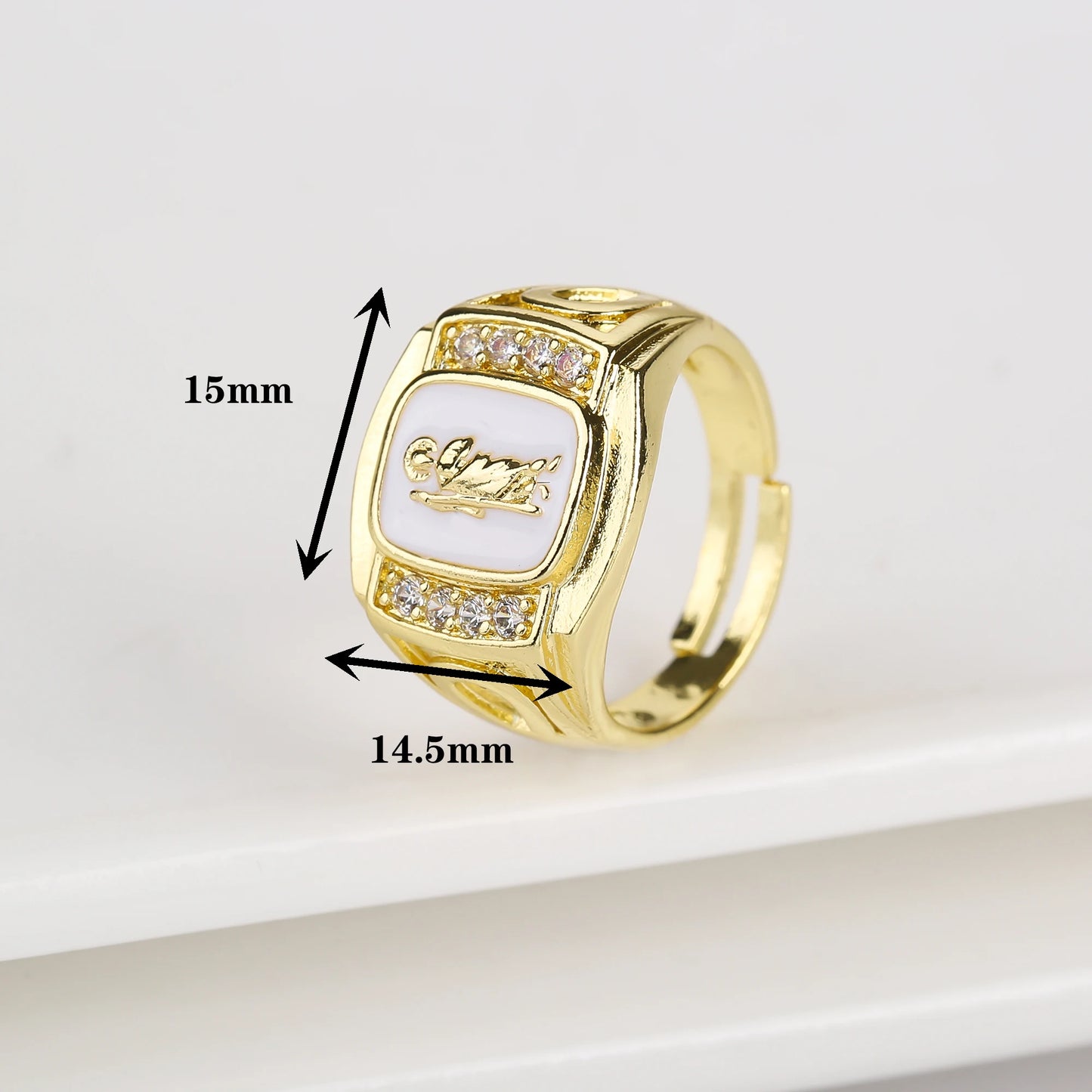 Gold Plated Classic Religious Character St. Jude Adjustable Ring Fashion for Man Woman Party Wedding Jewelry Gift Daily Wear