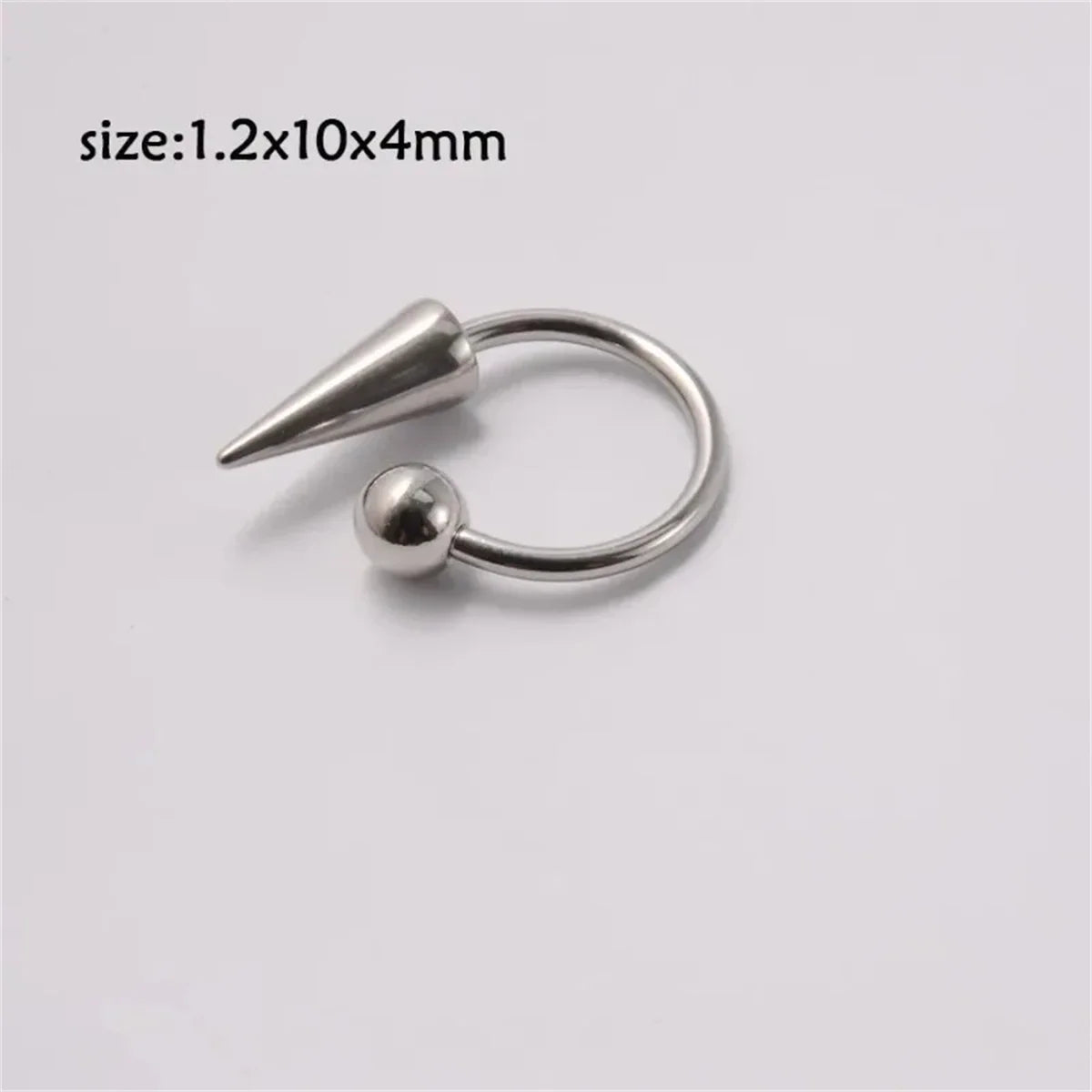 2Pcs 16G Simple Stainless Steel Piercing Lip Ring,Fashion Lip Studs Gothic Piercing Lip Nose Ring Labret Body Piercing Jewelry