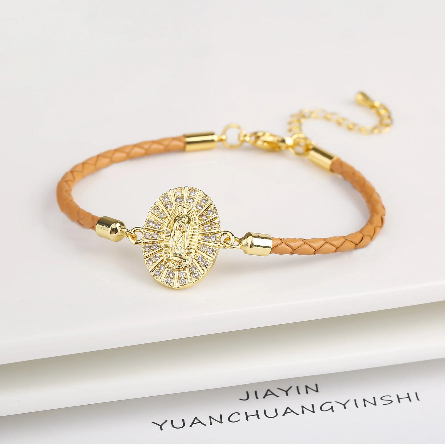 New Design Rosette Chain Virgin Mary Bracelet Fashion Woman Adjustable Bracelet Delicate Birthday Party Jewelry Gift Wholesale
