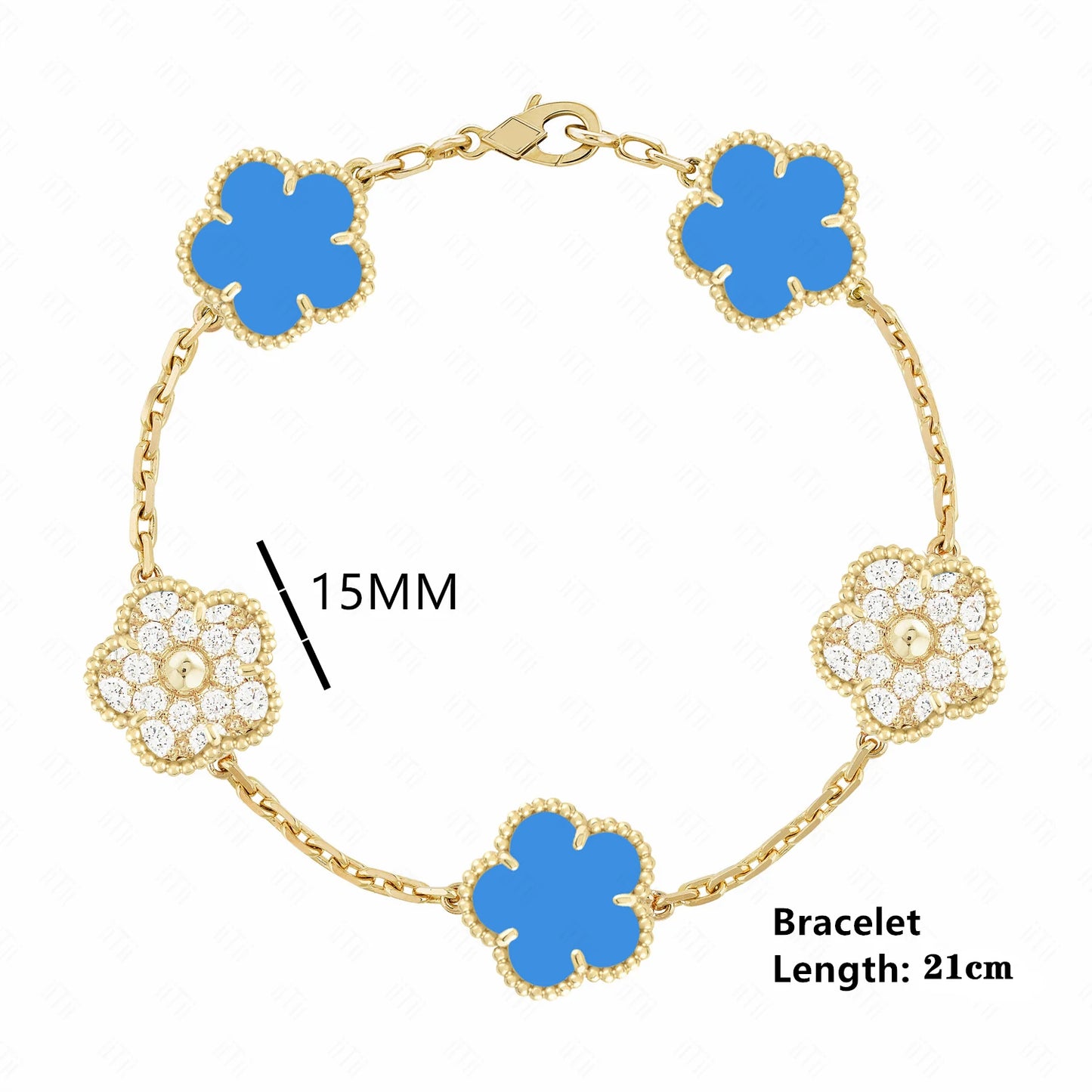 Simple 15mm Natural Shell Stone Five-Leaf Flower Set Bracelet Necklace Classic Flower Woman Jewelry Sets For Party Daily Wear