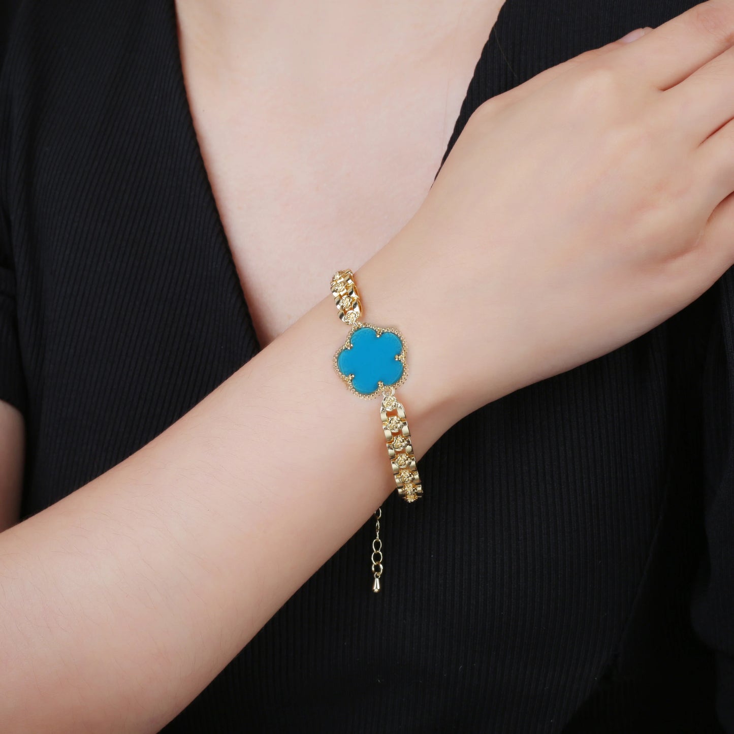 New Design Rosette Chain Virgin Mary Bracelet Fashion Woman Adjustable Bracelet Delicate Birthday Party Jewelry Gift Wholesale