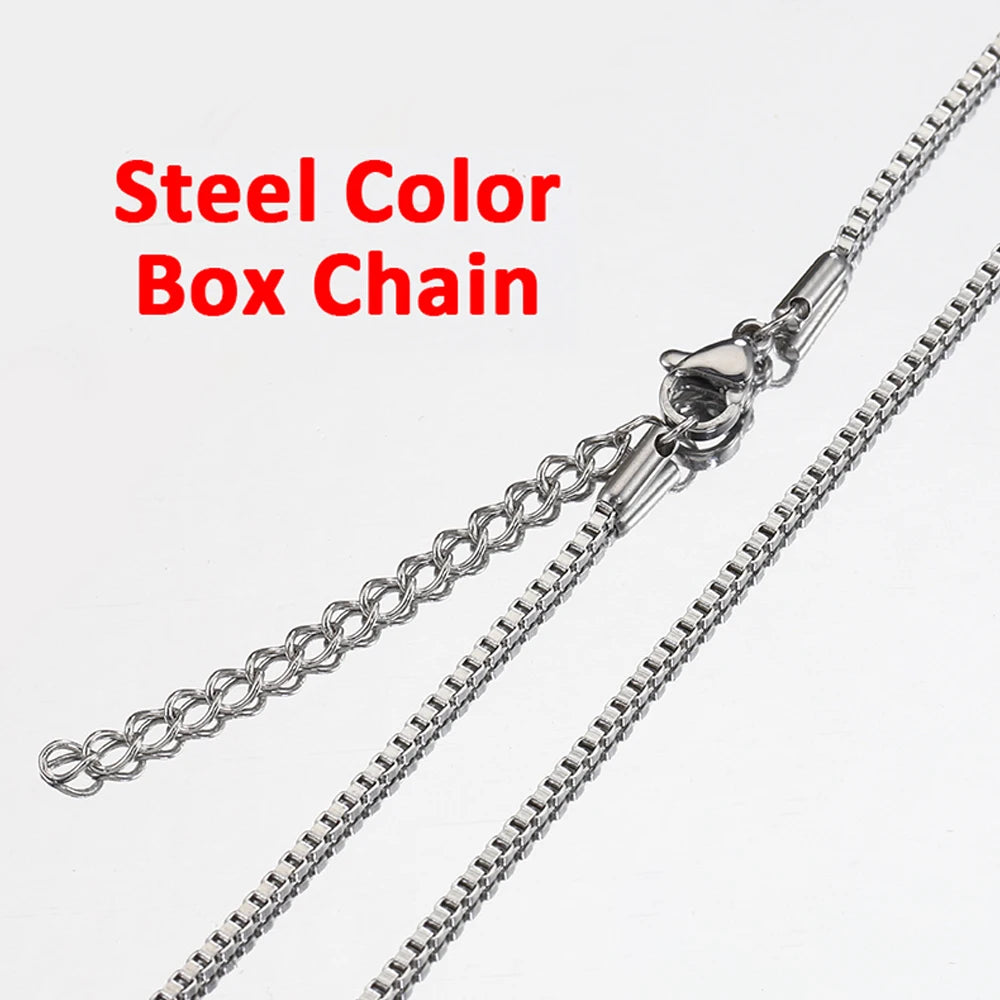 10pcs 5pcs Stainless Steel Bead Chain Necklace Chains for DIY Jewelry Making Findings 45cm+5cm Chain with Lobster Clasps No Fade