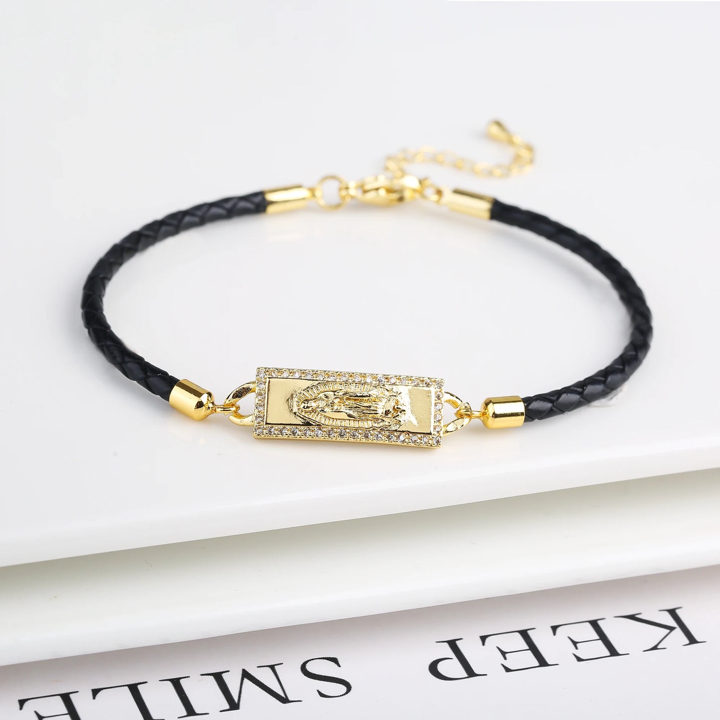 High Quality St. Jude Bracelet Copper Drip Oil Madonna Bracelet For Woman Man Party Birthday Daily Wear Religious Jewelry Gift