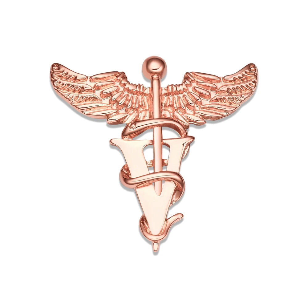 Hanreshe Medical Caduceus Brooch Pin Set Doctor Nurse Lapel Hat Bag Badge Brooches Medicine Psychology Surgery Jewelry Gifts