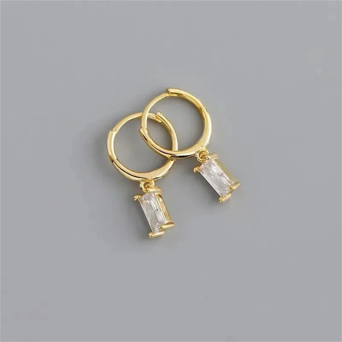 2/8pcs Fashion Novel Stainless Steel Huggies Hoop Earrings,Little Crystal Zirconia Pendant Cartilage Helix Ear Piercing Jewelry