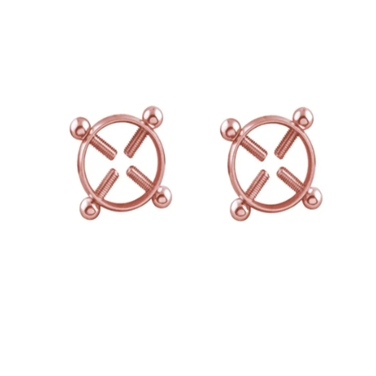 1Pair Fashion Stainless Steel Adjustable Nipple Ring For Women, Various Colors Clip On Nipple Rings Fake Nipple Piercing Jewelry
