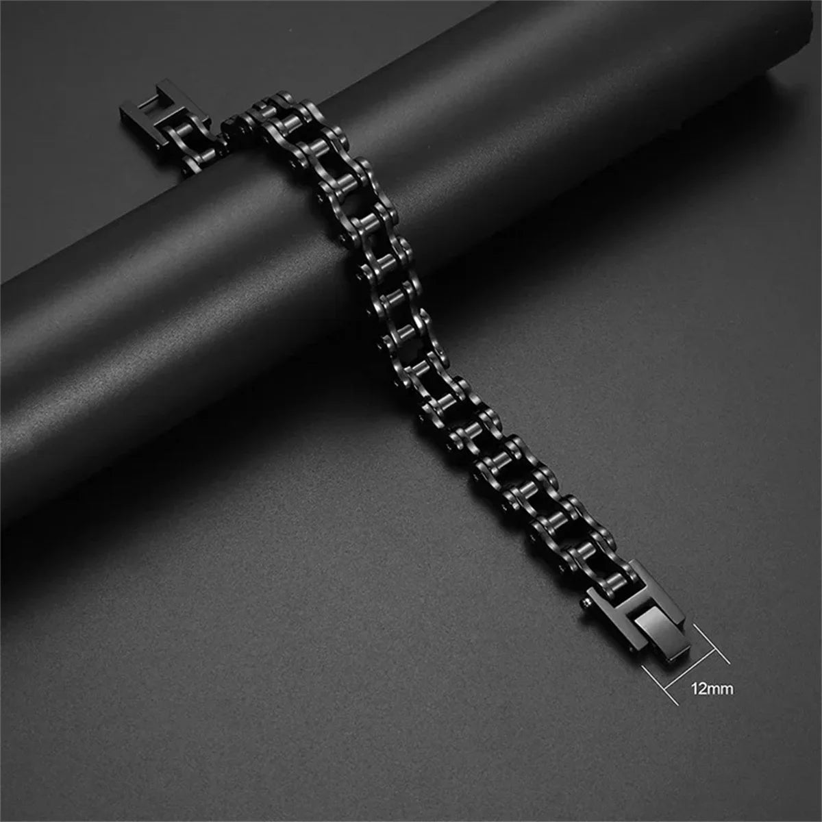 1pc New Cool Punk Motorcycle Bracelet for Men Women, Stylish Vintage Stainless Steel Versatile Buckle Bracelet