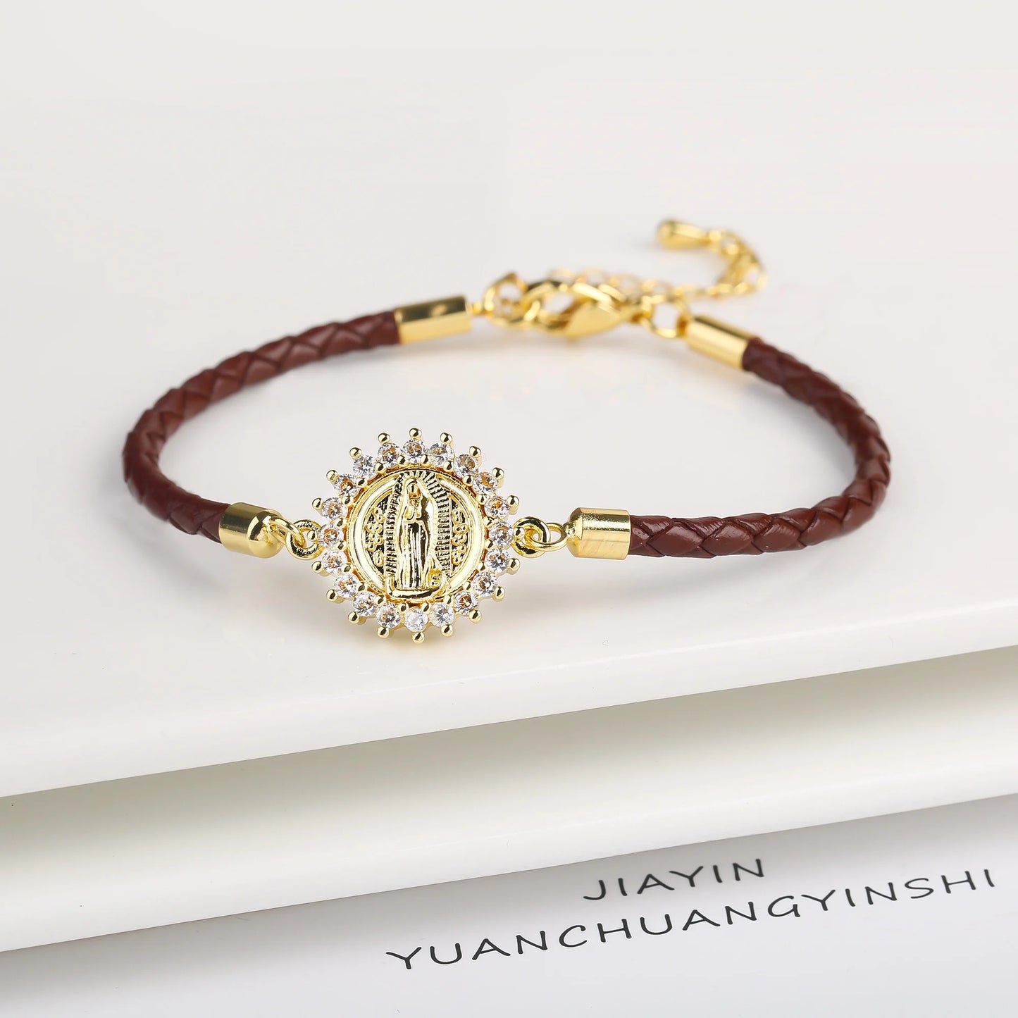 New Design Rosette Chain Virgin Mary Bracelet Fashion Woman Adjustable Bracelet Delicate Birthday Party Jewelry Gift Wholesale