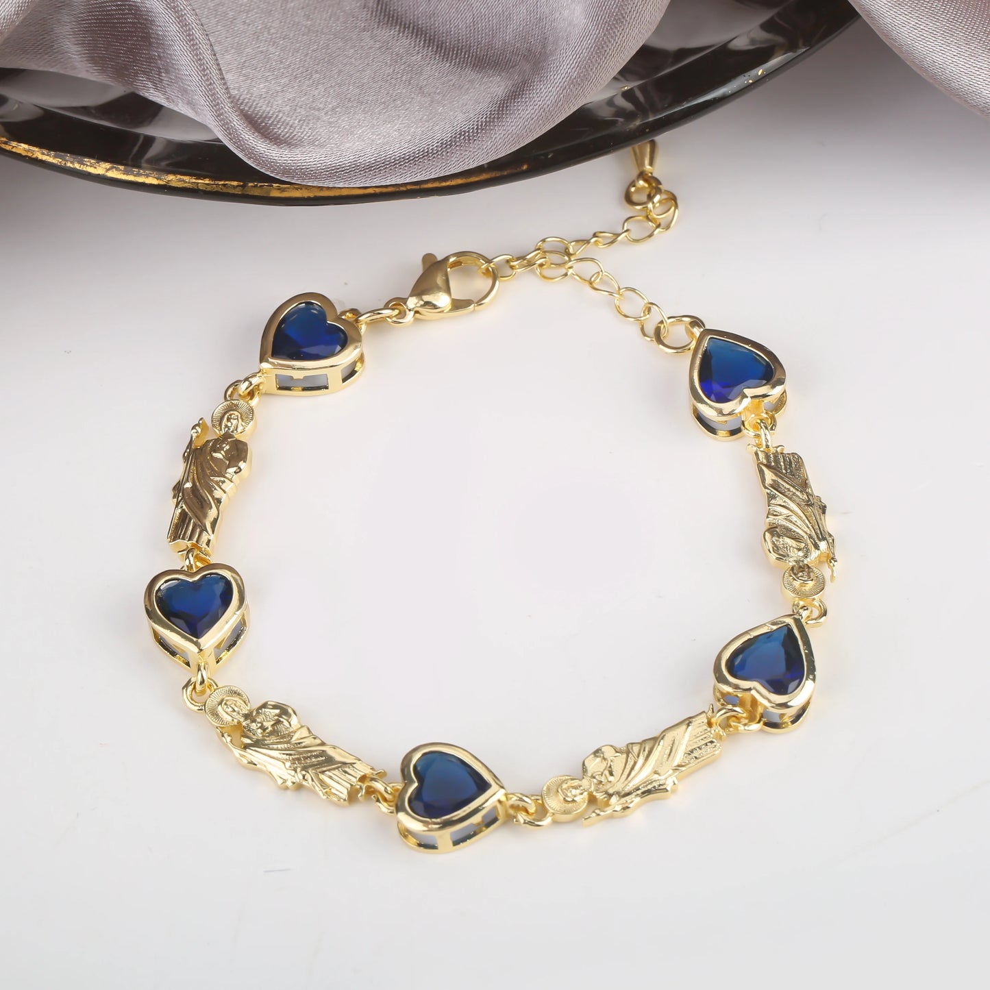 New Design Rosette Chain Virgin Mary Bracelet Fashion Woman Adjustable Bracelet Delicate Birthday Party Jewelry Gift Wholesale