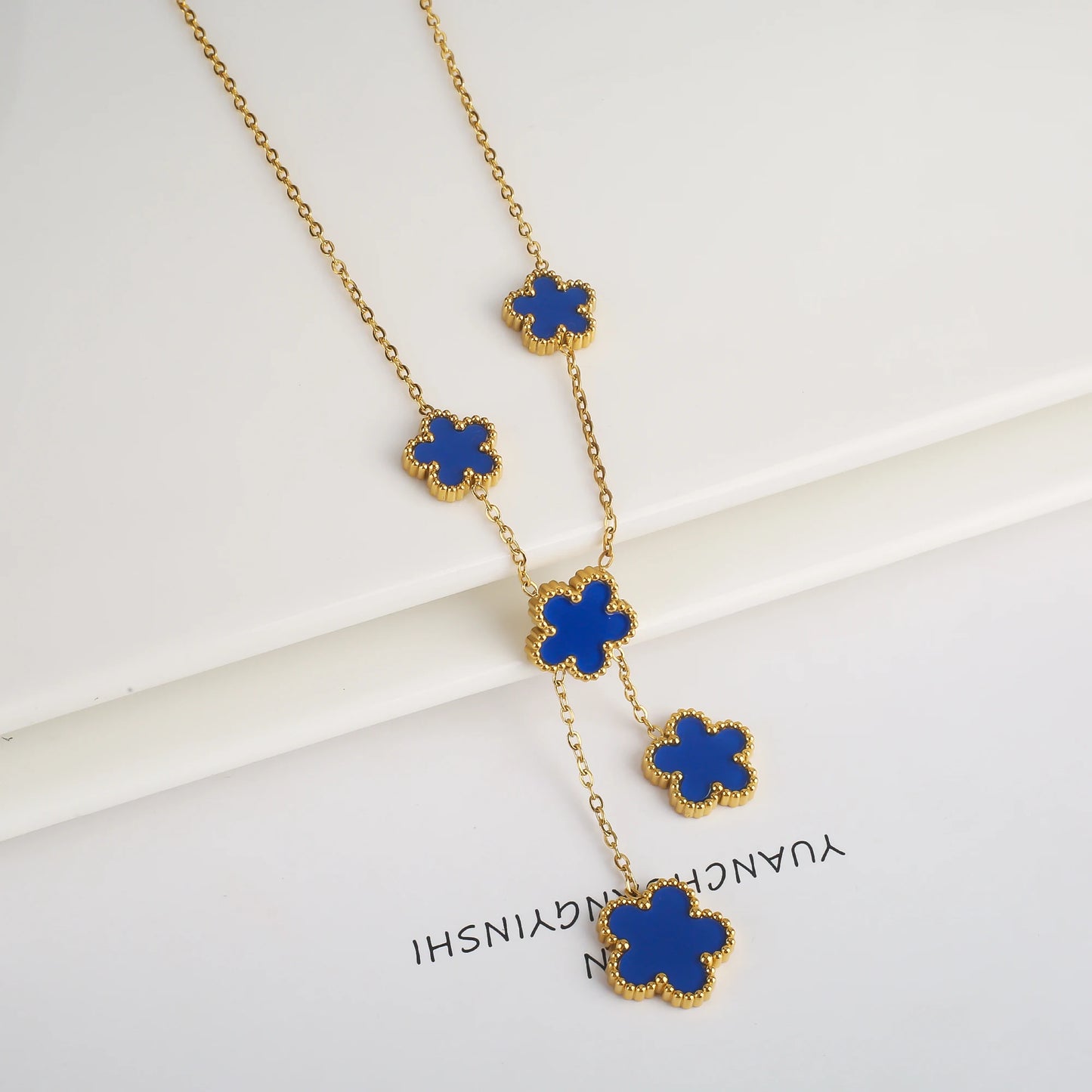 High Quality Stainless Steel Five Leaf Flower Women Jewelry Set Bracelet Necklace Earrings Simple for Woman Clover Brand Jewelry
