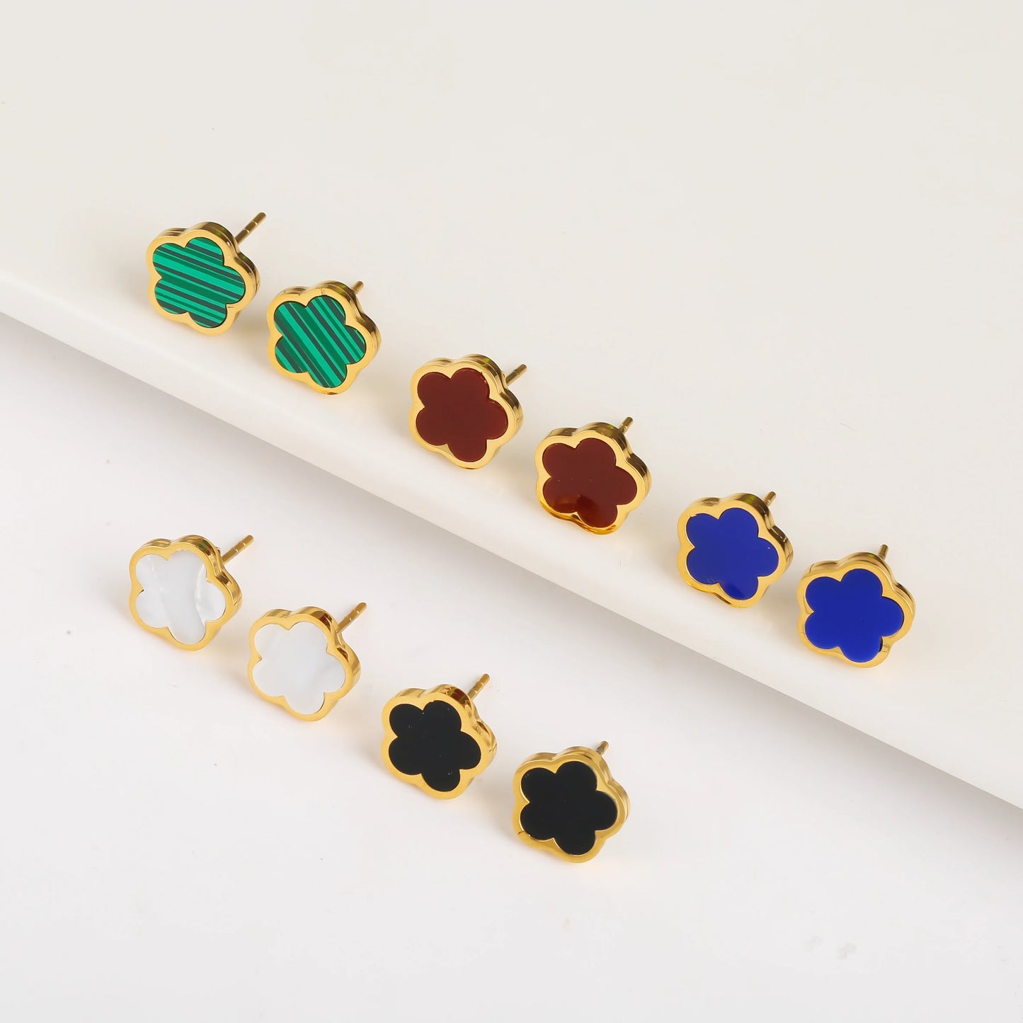 Hot Selling Stainless Steel Single Sided Pendant Necklace With Five Leaf Flower High-Quality Jewelry For Women's Clover