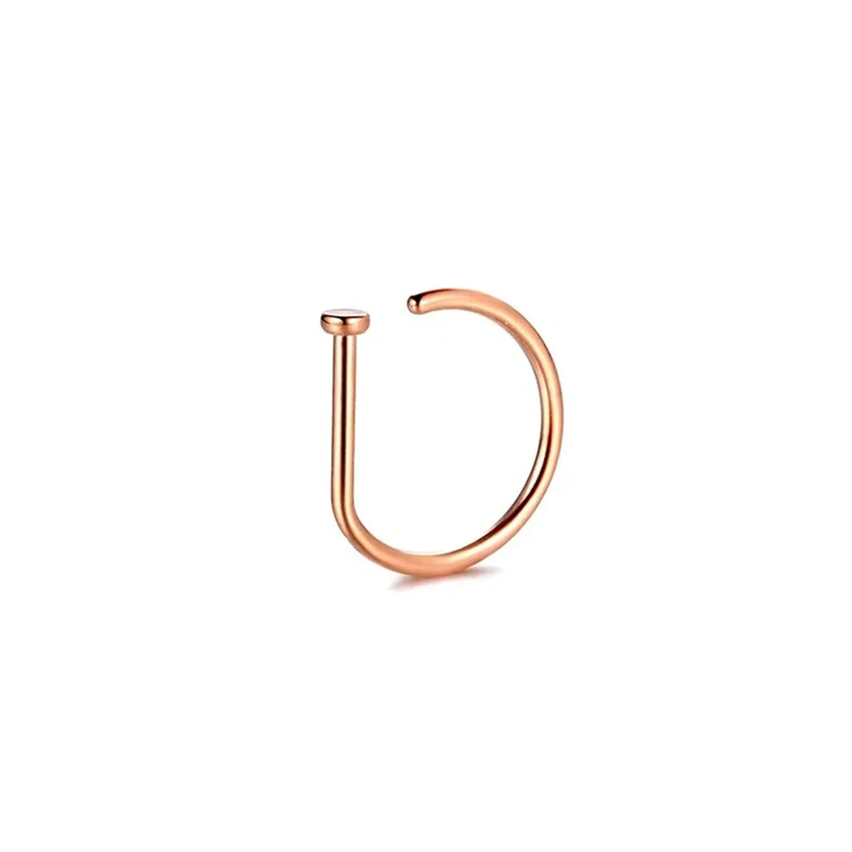 3-5Pcs Hypoallergenic 316L Stainless Steel Fake Piercing Nose Rings,D-Shape Septum Nose Ring Clip On Nose False Piercing Jewelry