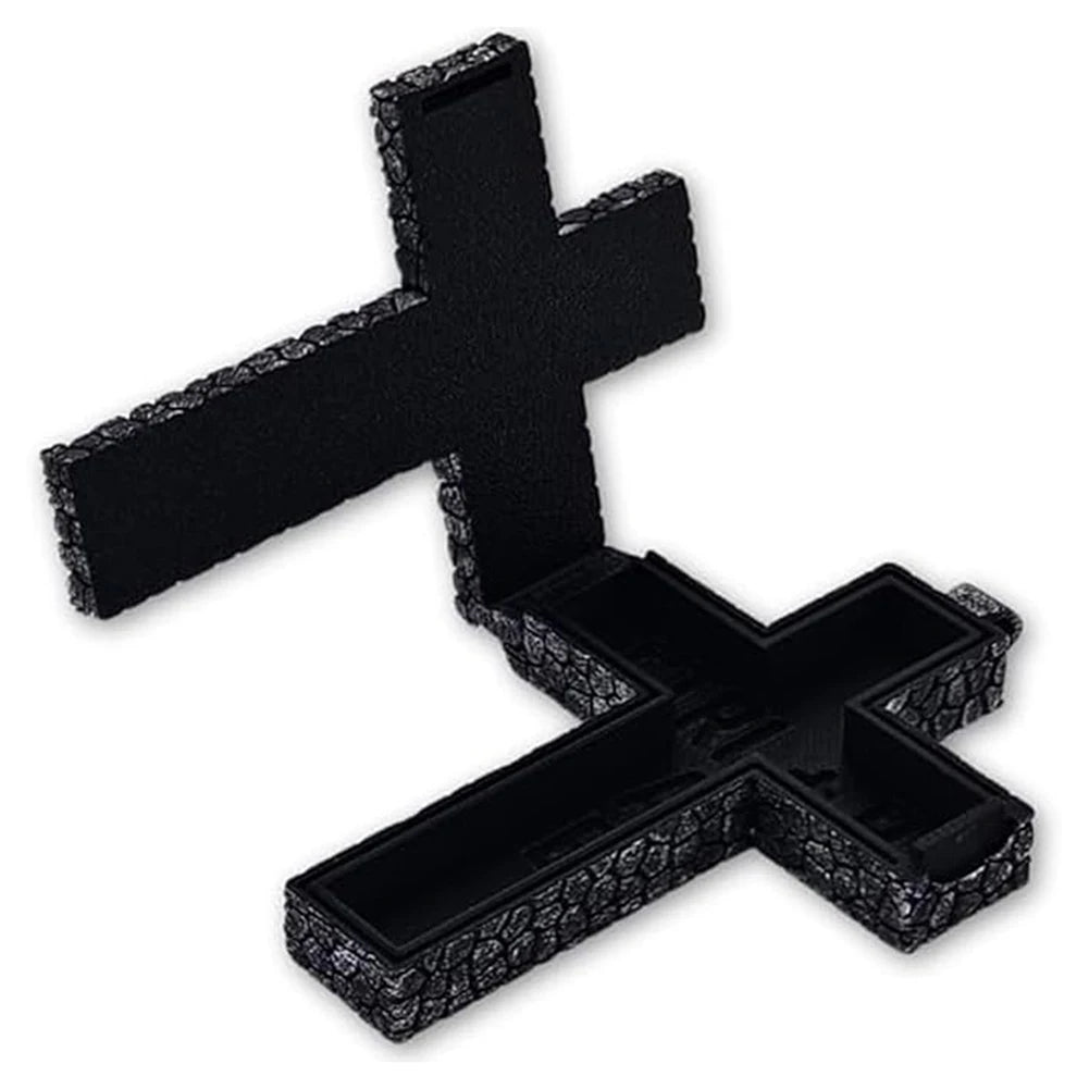 Game Cross Necklace with Secret Compartment Antique Cross Pendant Wear Resist Ten-Shaped Pendant Necklaces Fashion Accessory